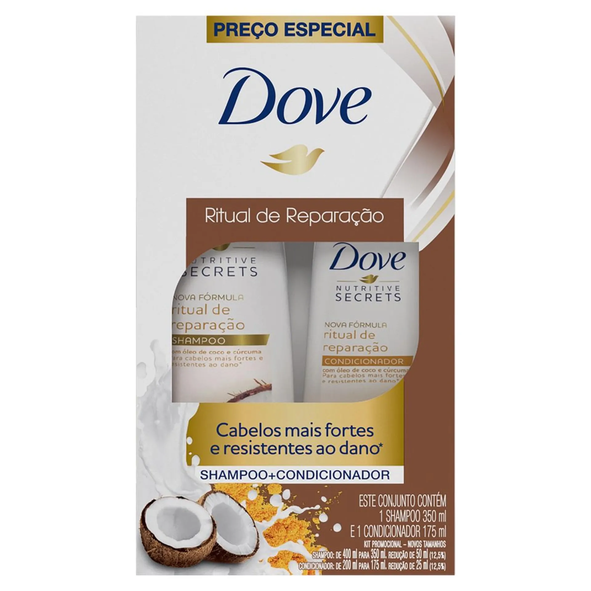 Kit Shampoo Dove 350ml + Condicionador175ml Ritual De Reparação Preço Especial