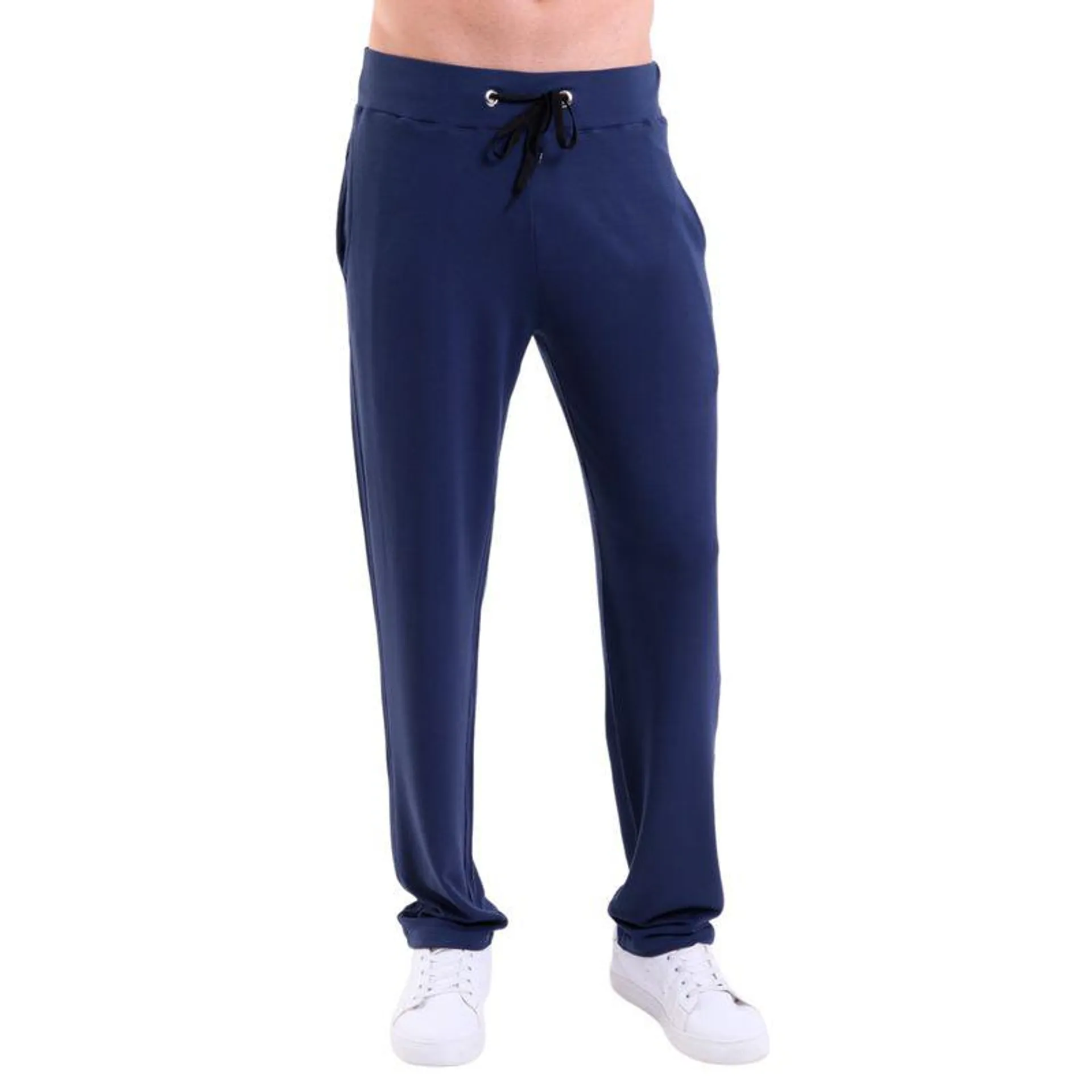 Calça Masculina Com Bolsos Moletinho Trendz Azul Marinho