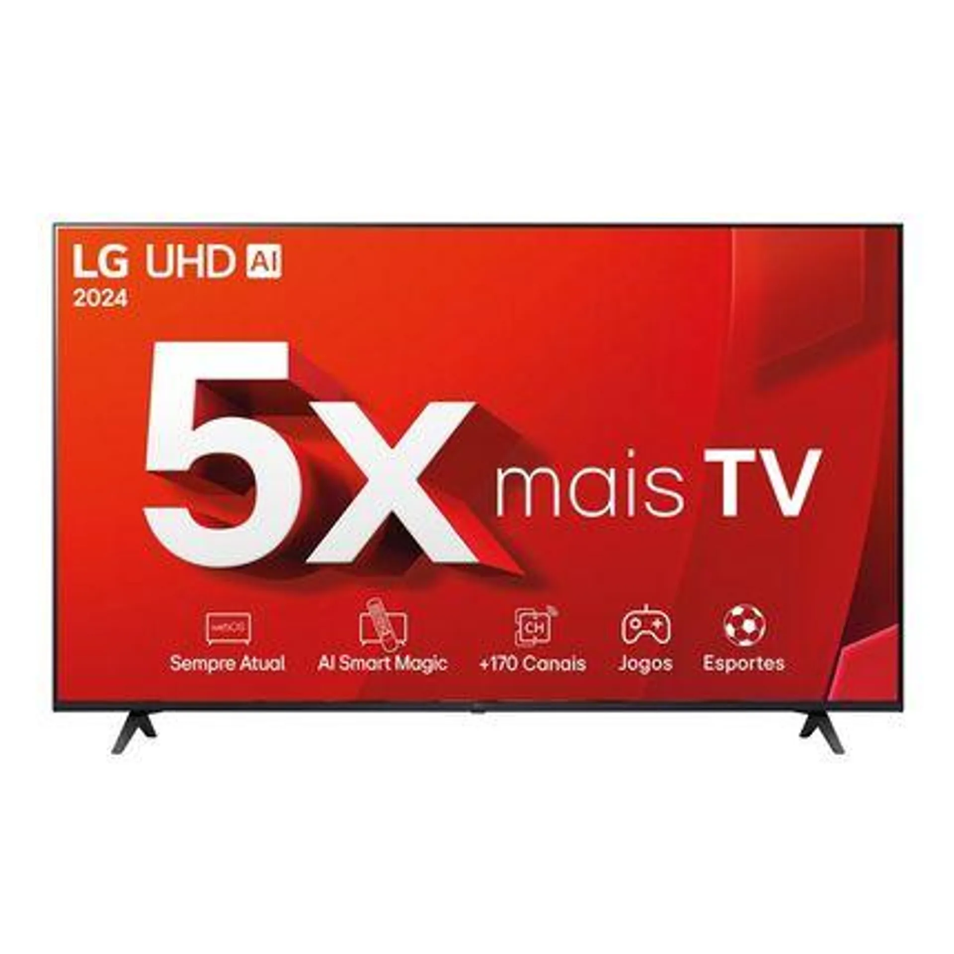 Smart TV LG 50'' 4K UHD 50UT8050PSA 3 HDMI 2 USB Wi-Fi HDR Apple Air Play2 Alexa Thinq AI