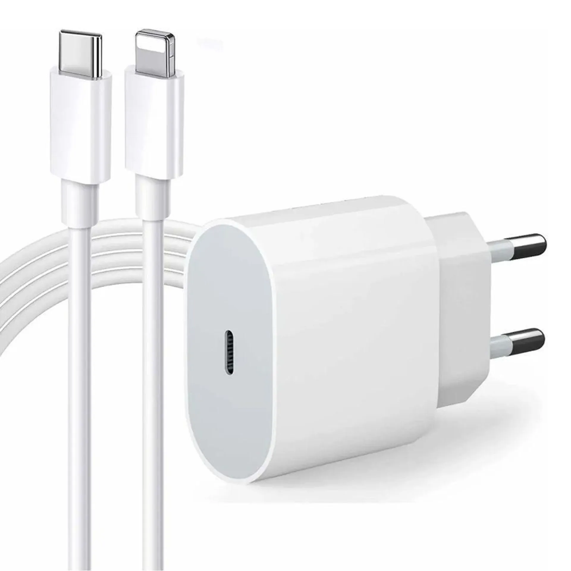 Cabo Carregador + Fonte Iphone Se X Xr 11 12 13pro Usb-c 20w