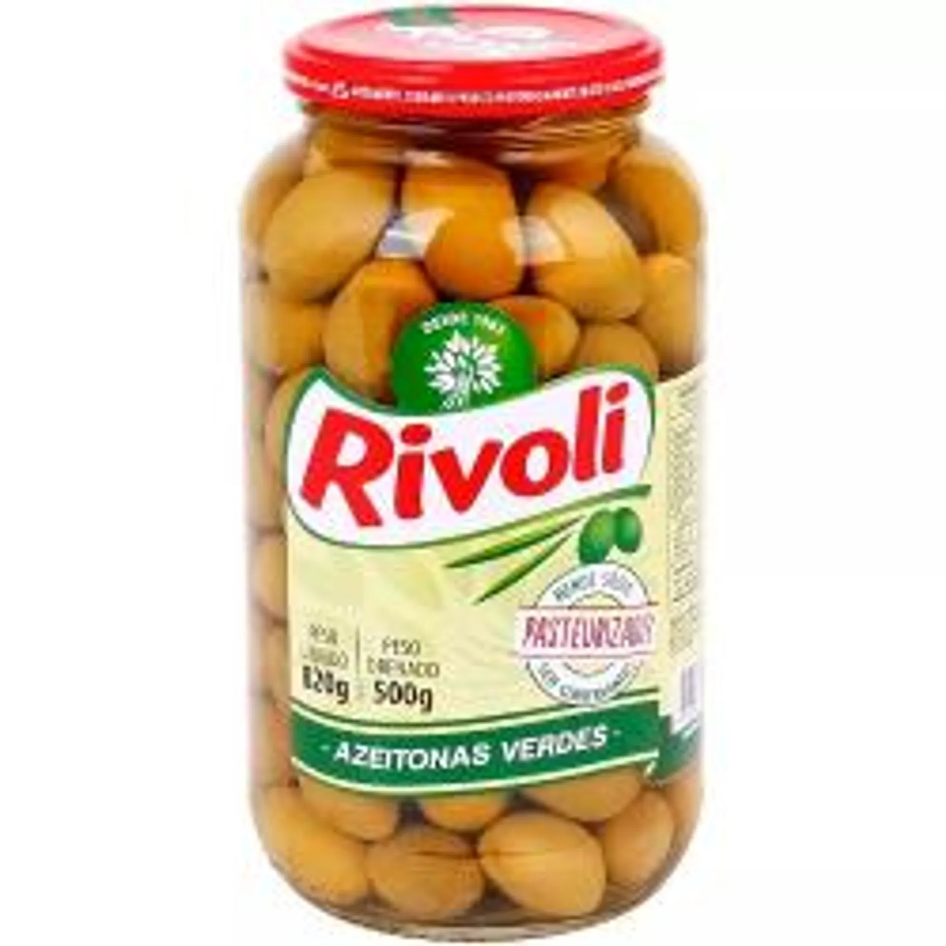 Azeitona Rivoli 500g Verde