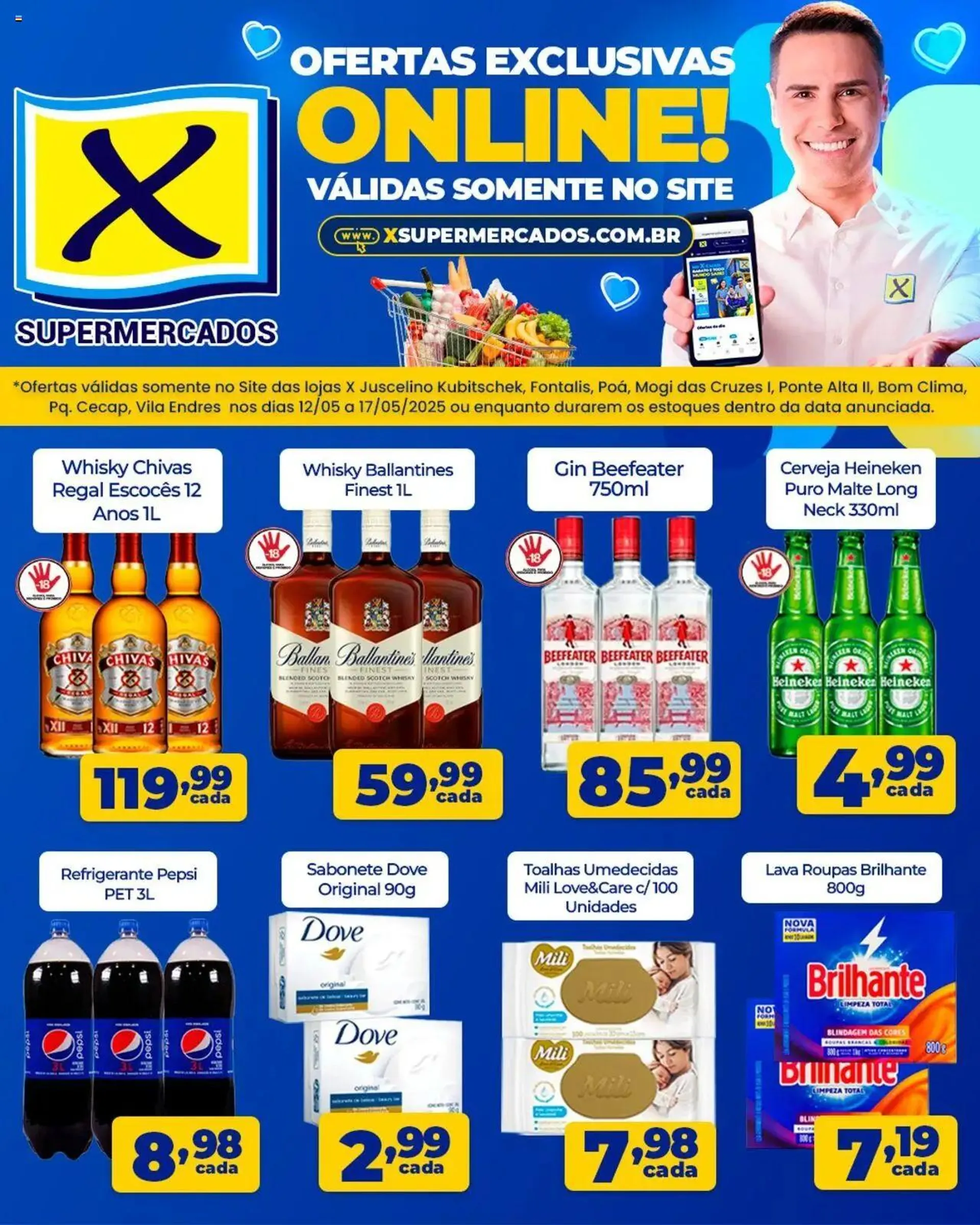 Encarte de X Supermercados - Ofertas Especiais 12 de maio até 17 de maio 2025 - Pagina 1