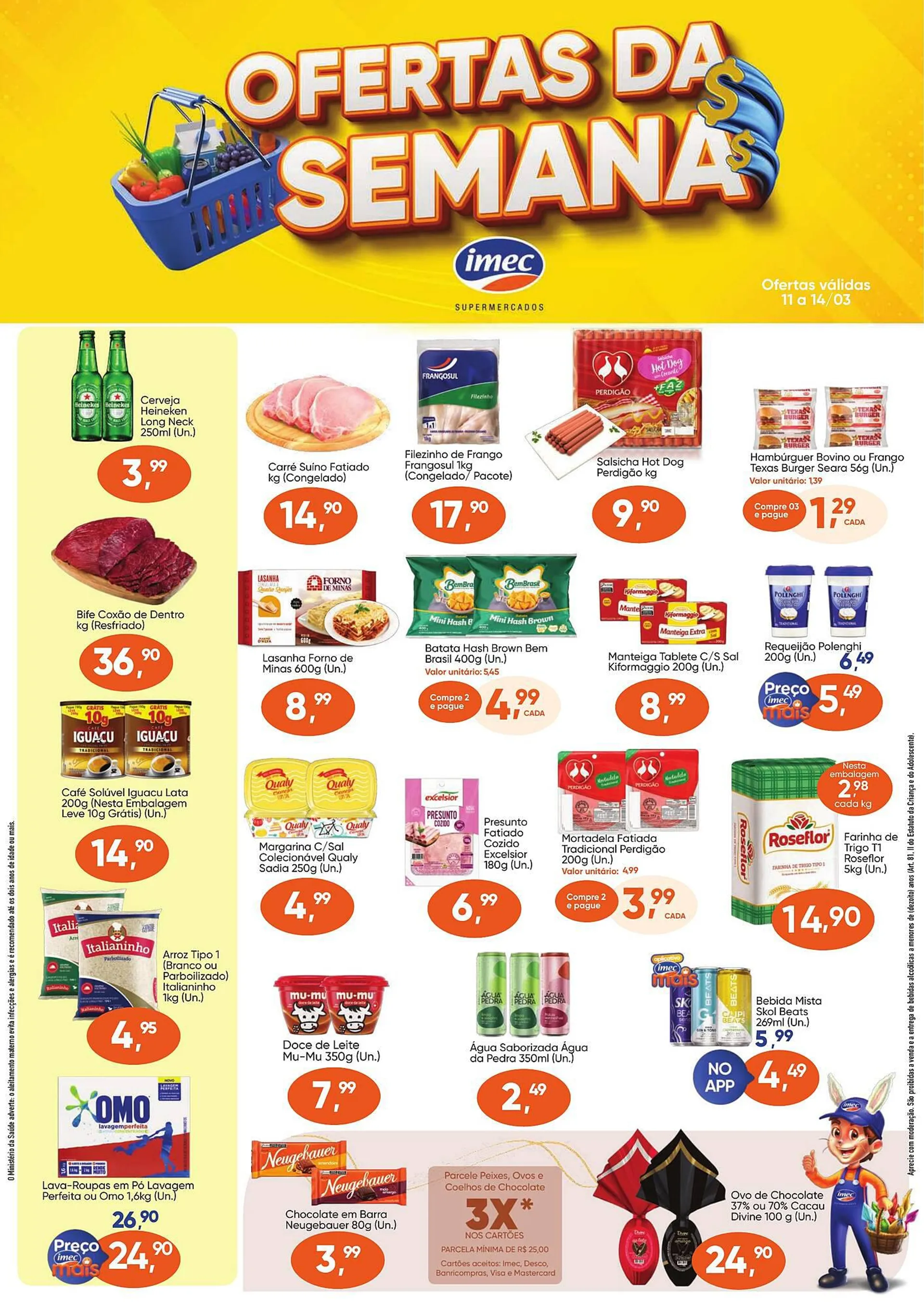 Encarte de Catálogo Imec Supermercados 11 de março até 14 de março 2024 - Pagina 1