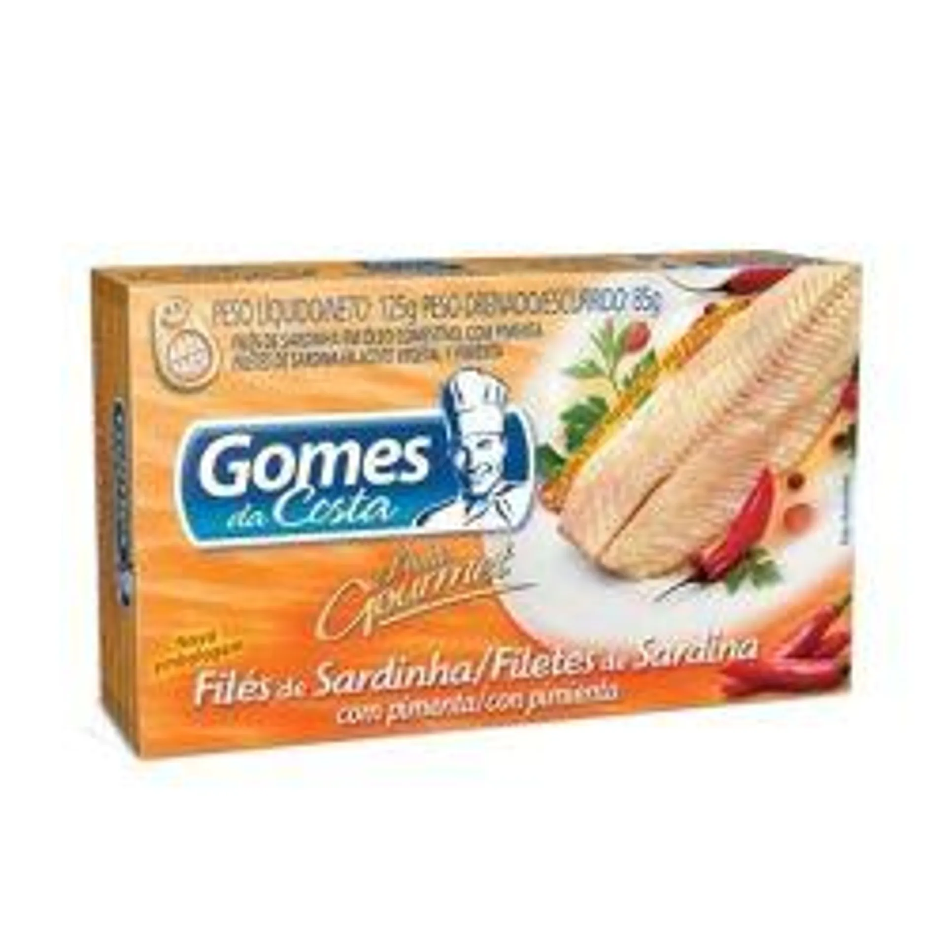 File De Sardinha Gomes Da Costa Com Pimenta 125g