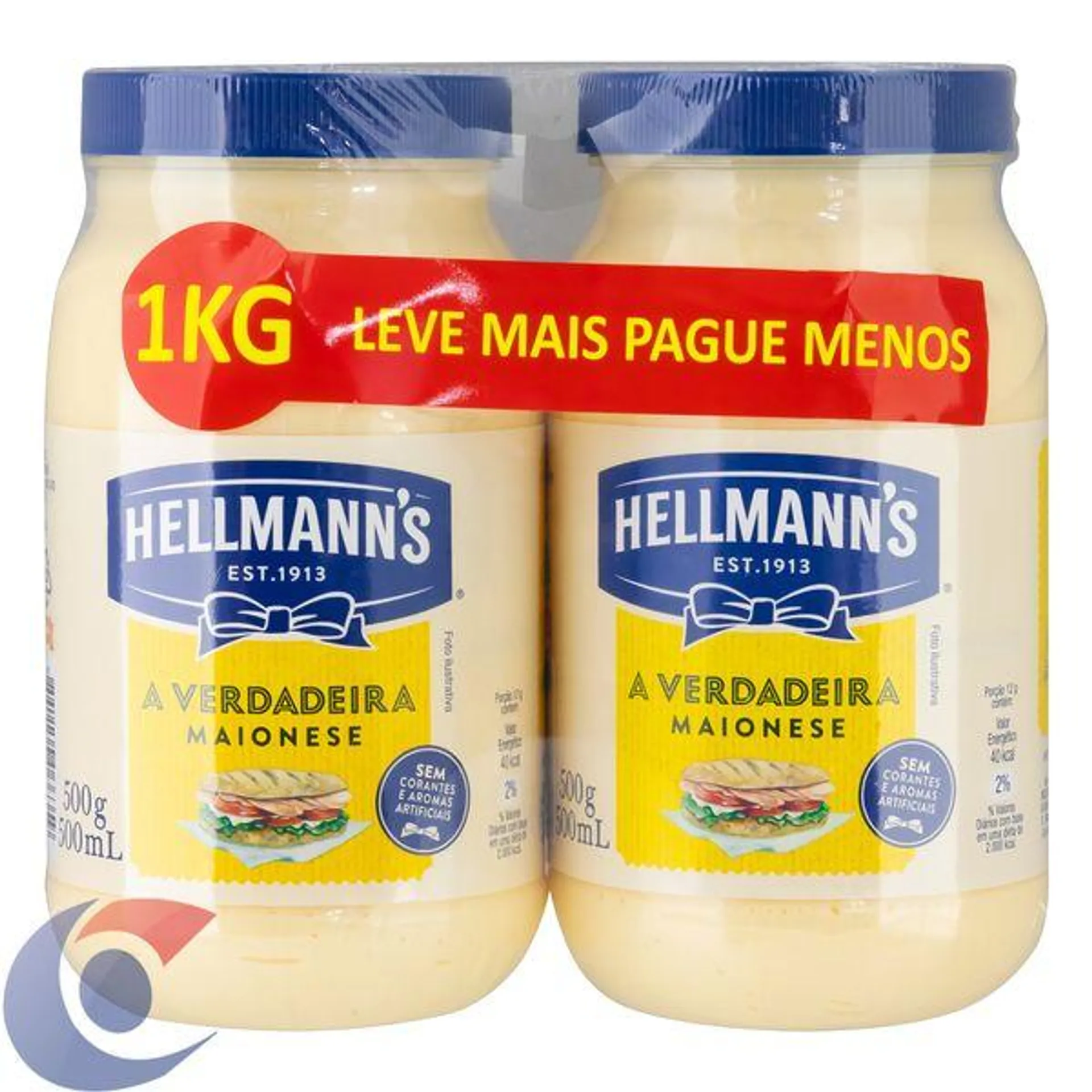 Maionese Hellmann'S Tradicional 500g 2 Potes