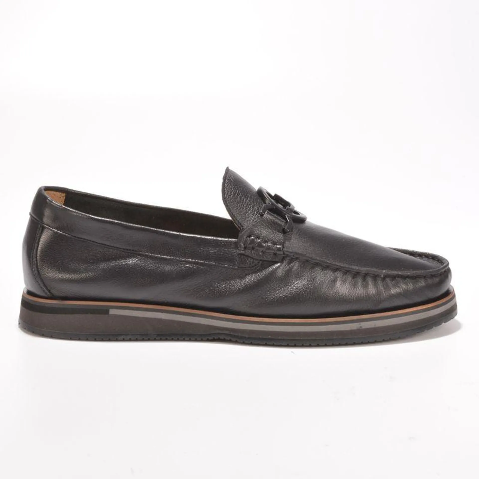 Loafer Masculino Preto Bridão JB Couro