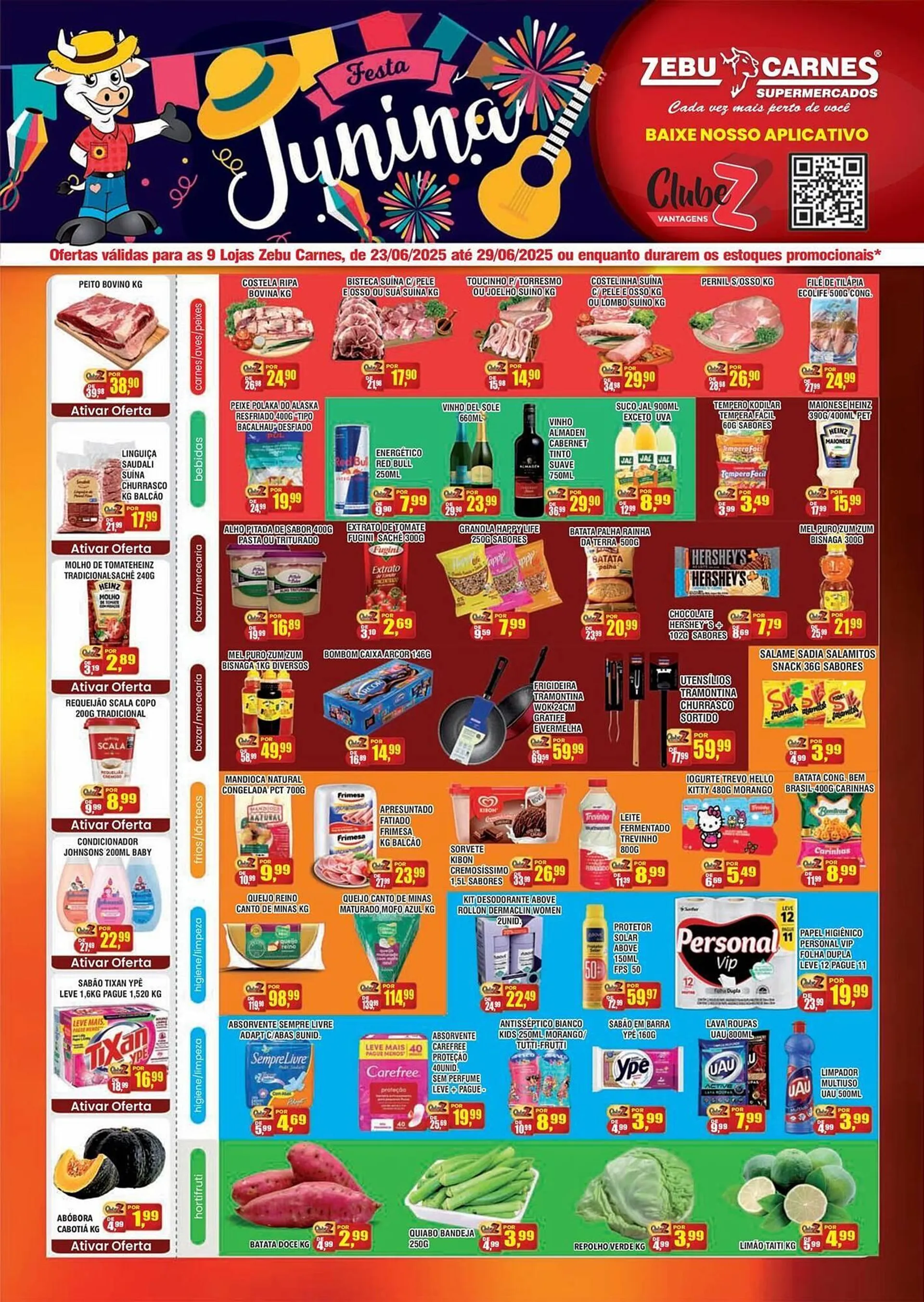 Encarte de Catálogo Zebu Carnes Supermercados 23 de junho até 29 de junho 2025 - Pagina 1