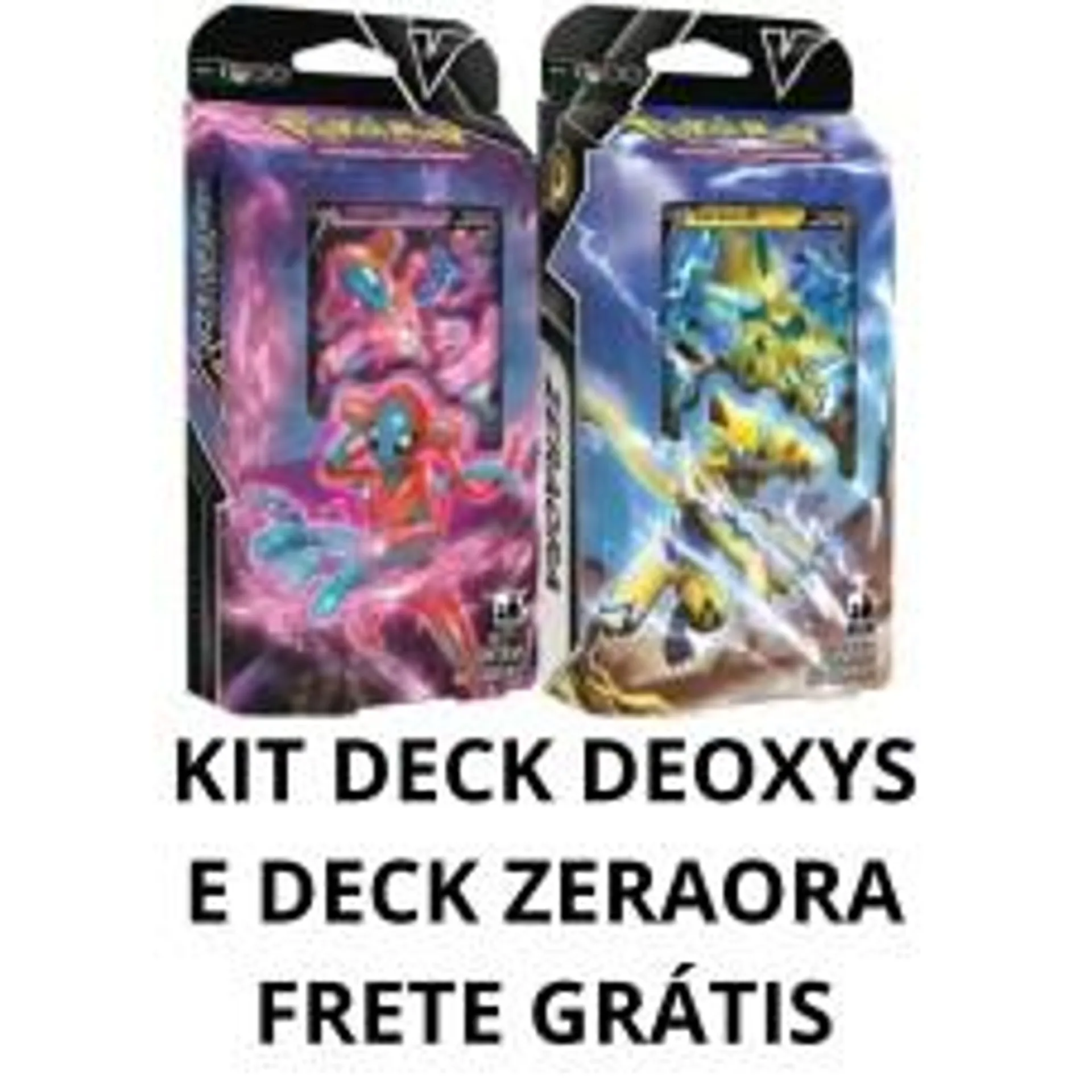 KIT Pokémon Deck Baralho Batalha V: Zeraora-v E Deoxys-v - Copag