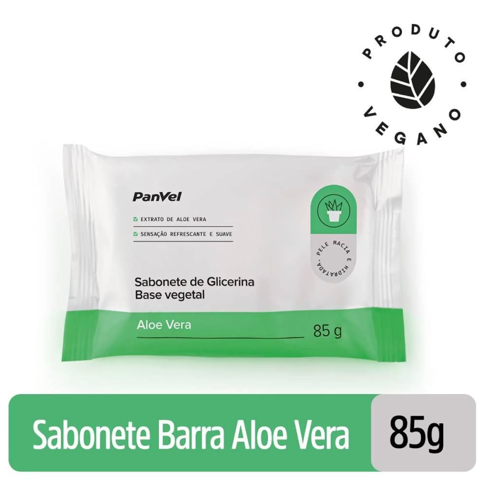 Sabonete Em Barra Glicerinado Panvel Aloe Vera 85g