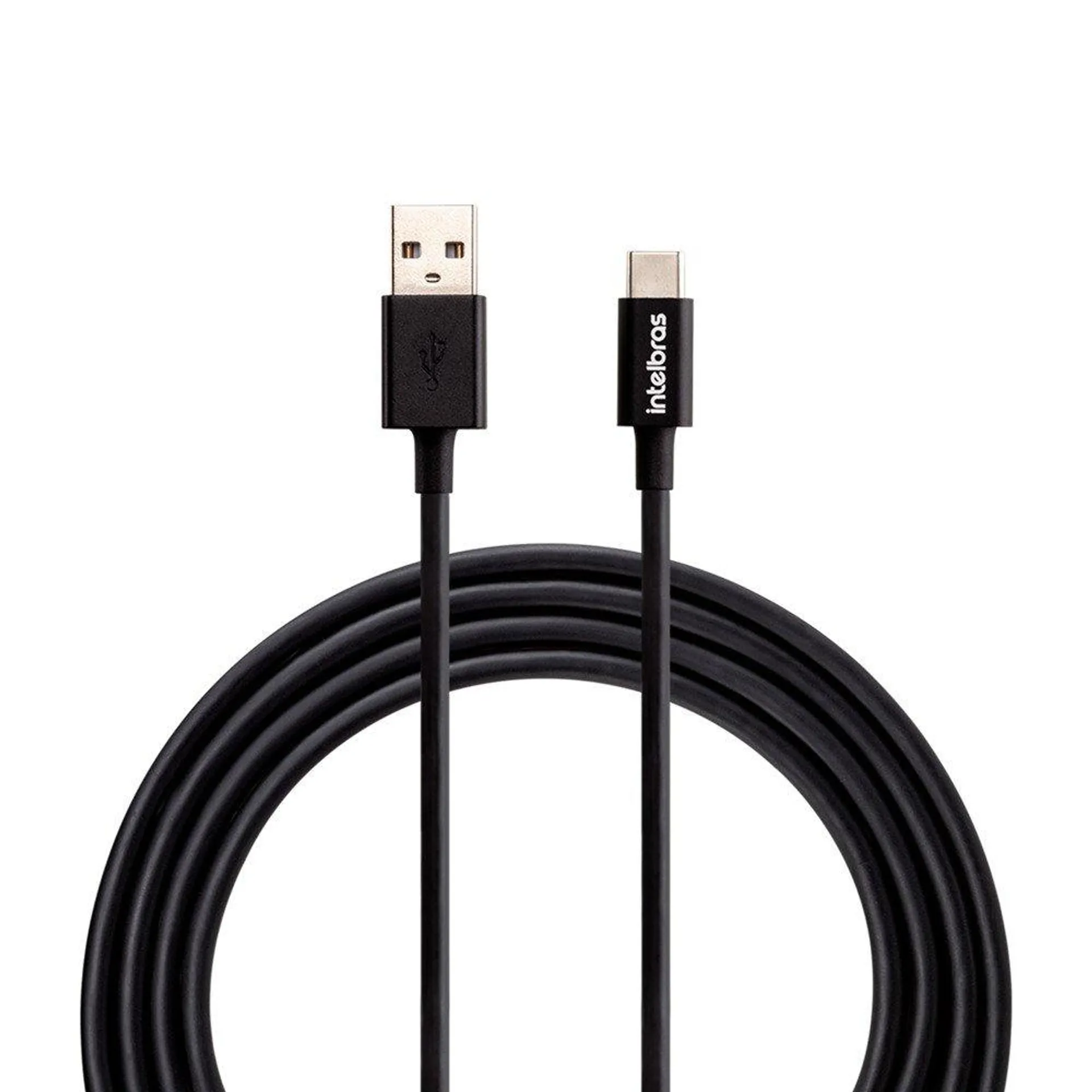 Cabo Intelbras USB-A/USB-C 1.2m PVC Preto