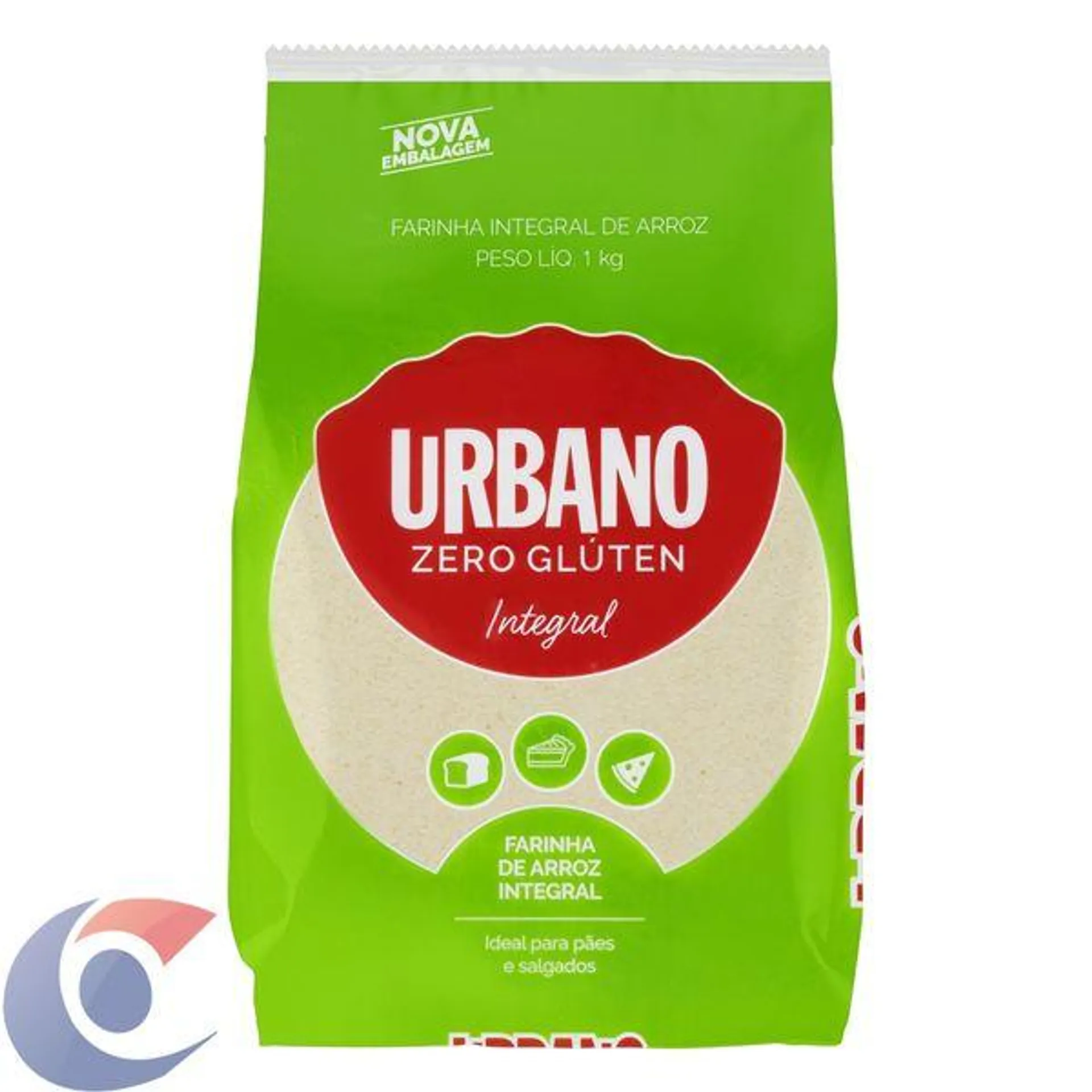 Farinha De Arroz Integral Urbano Sem Glúten 1kg