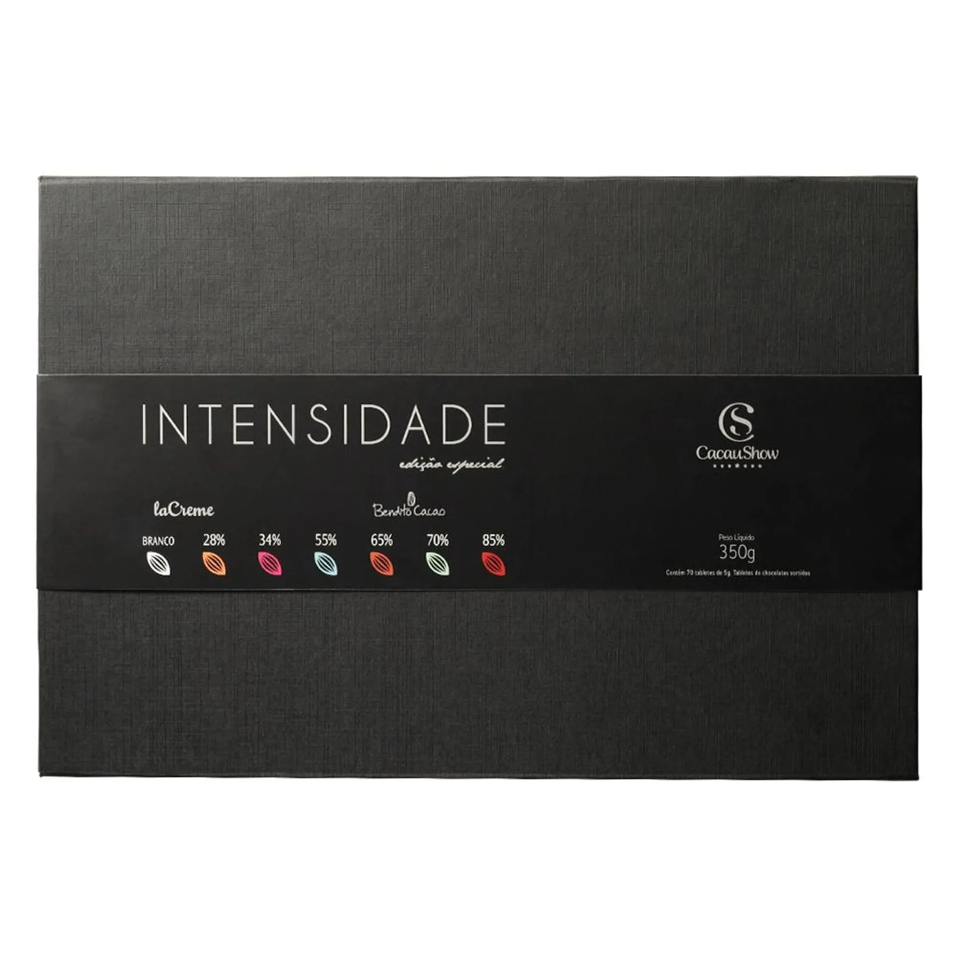 Caixa de Tabletes de Chocolate Intensidade 350g