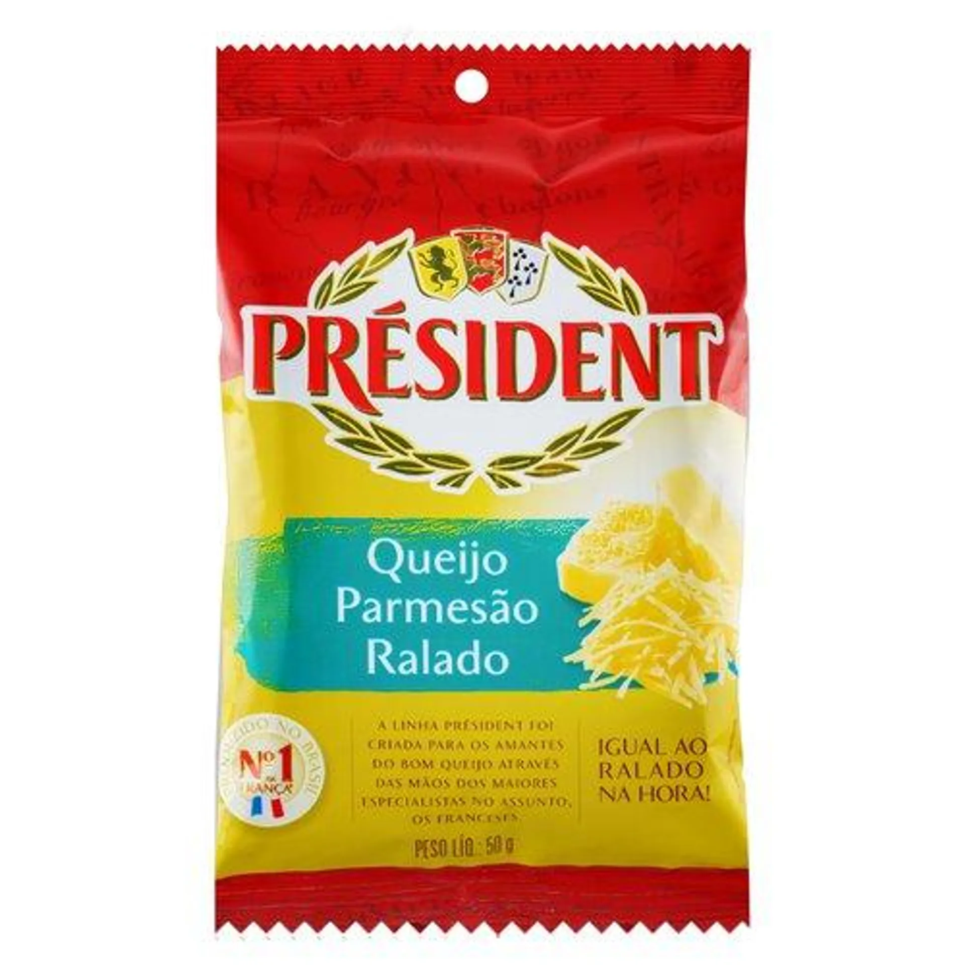 Queijo Parmesão Ralado Président Pacote 50g