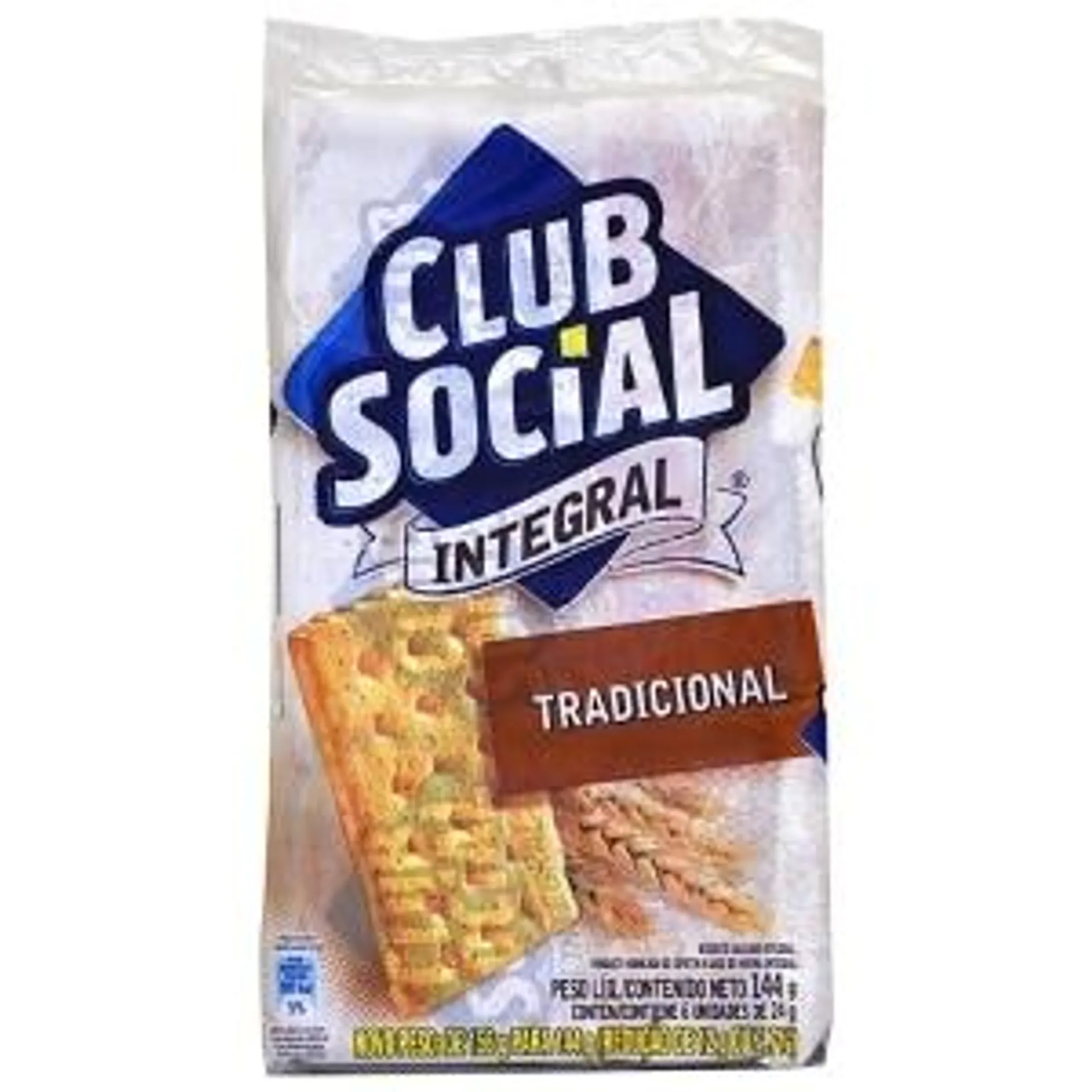 Biscoito Integral Club Social 144g