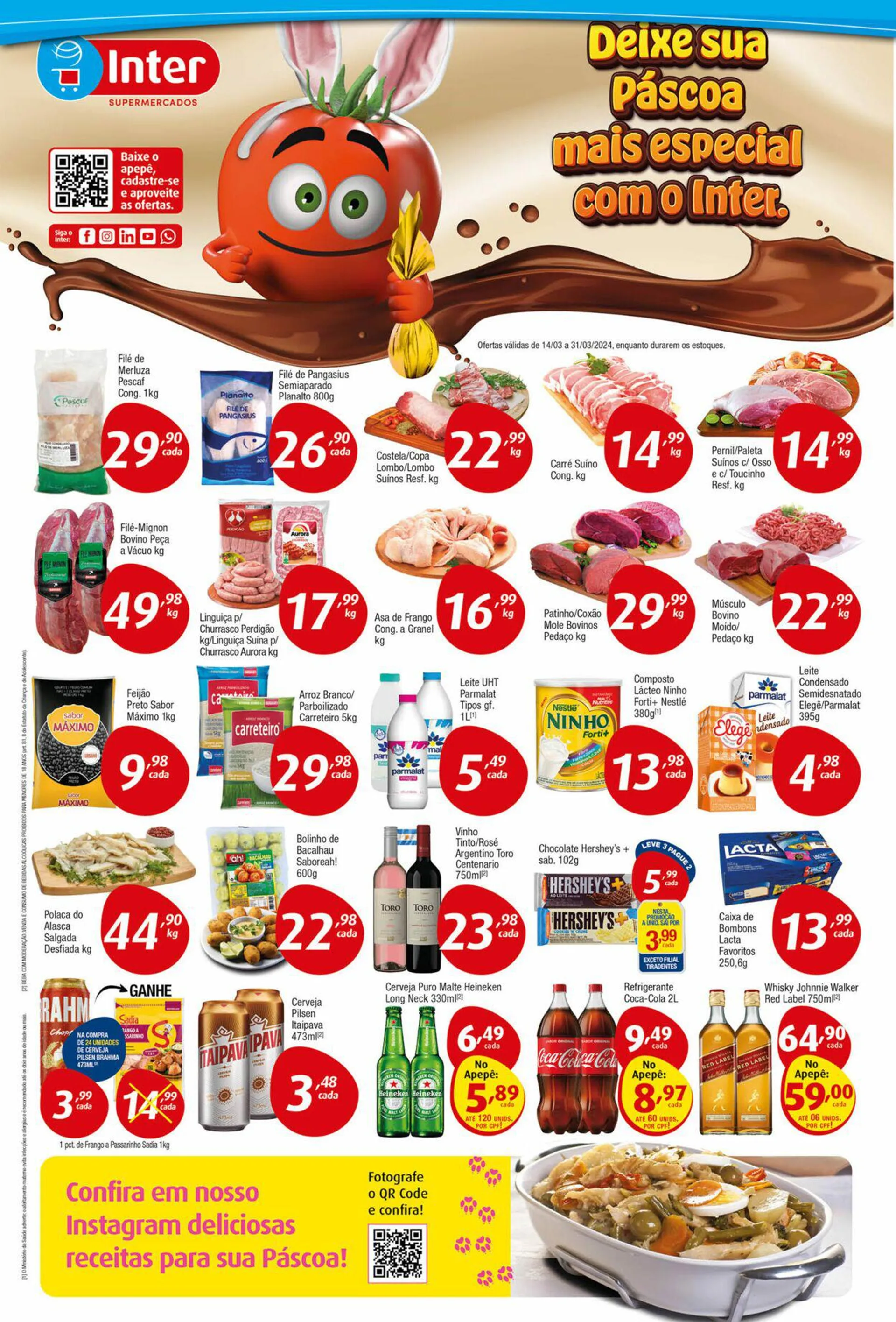 Encarte de Inter Supermercados 14 de março até 31 de março 2024 - Pagina 