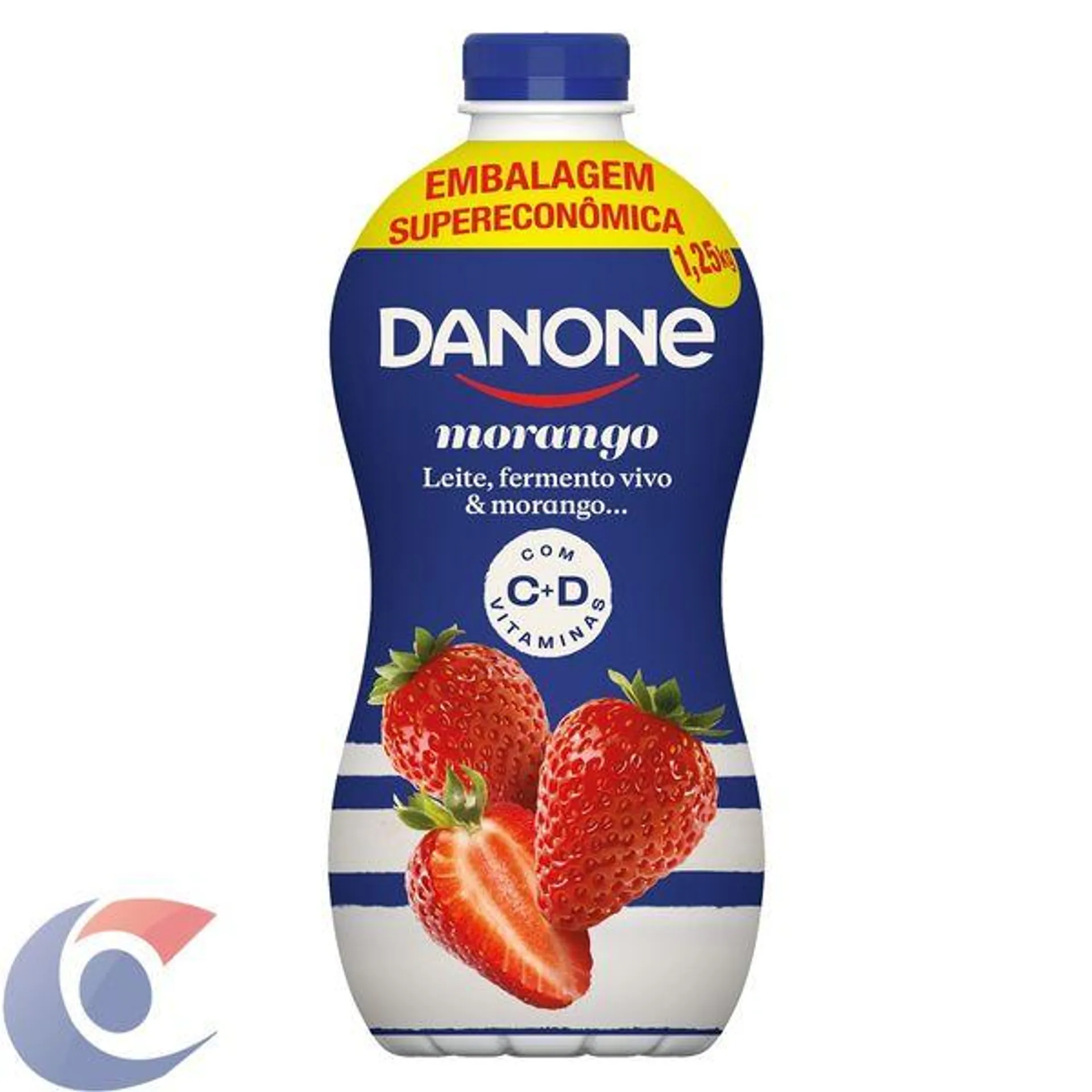 Iogurte Líquido Parcialmente Desnatado Danone Morango 1,25kg