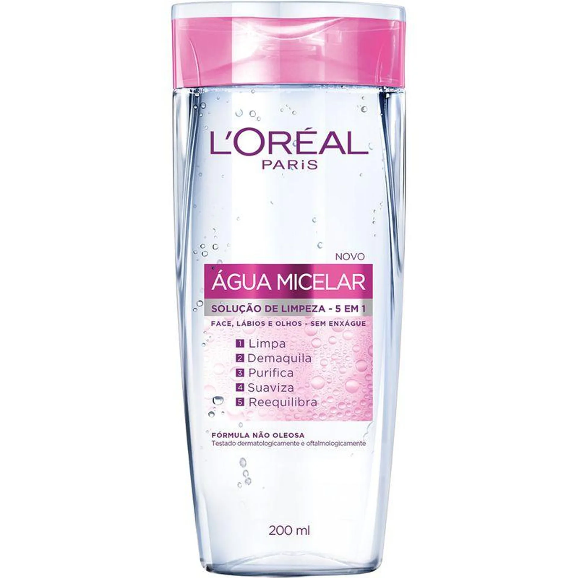 Água Micelar L'Oréal Paris Solução de Limpeza 5 em 1 200ml