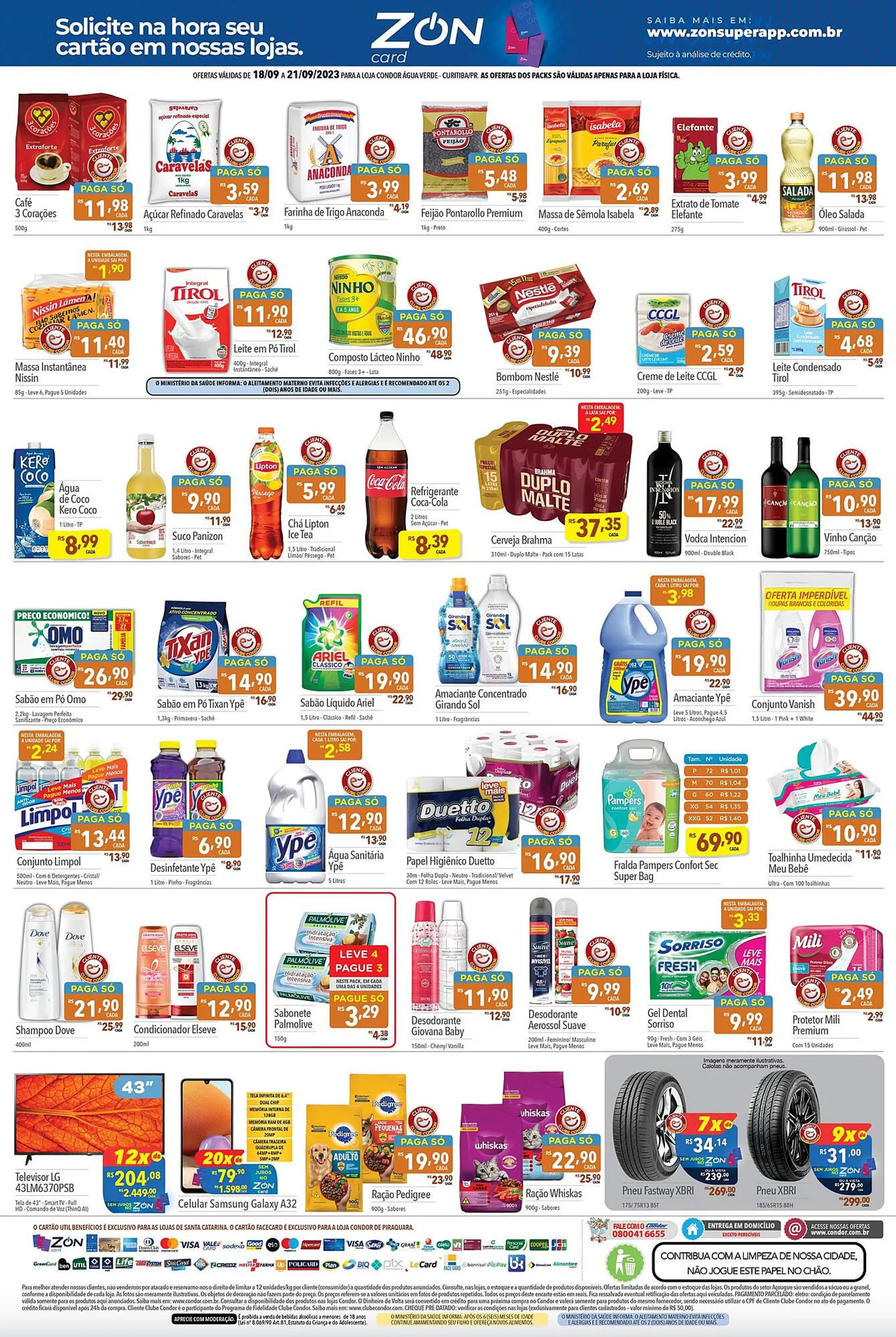 Encarte de Catálogo Supermercados Condor 18 de setembro até 25 de setembro 2023 - Pagina 2