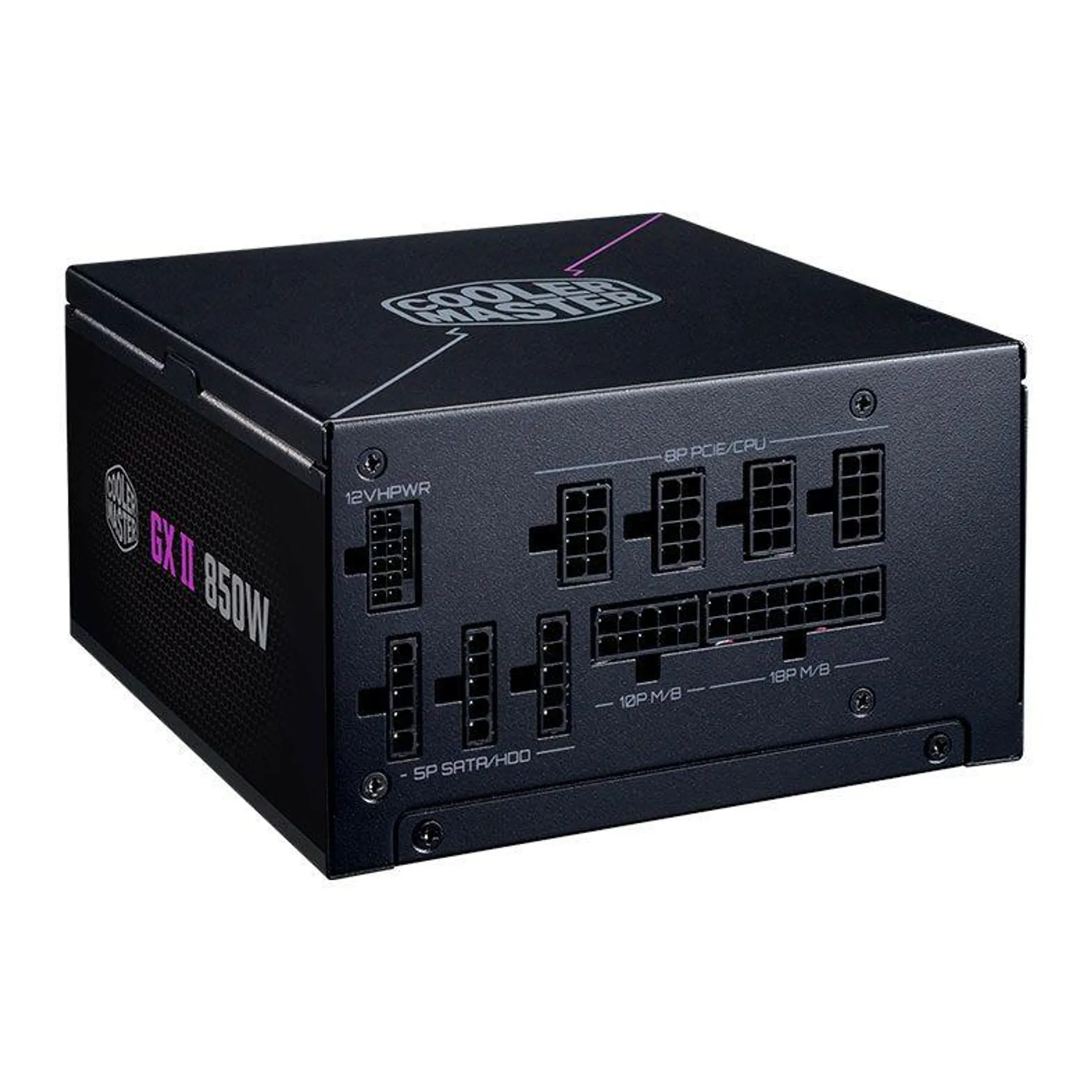 Fonte Cooler Master GX II 850 Gold, 850W, PCI-e 5.0, Full Modular, 80 Plus Gold, Preto, MPX-8503-AFAG-2BWO