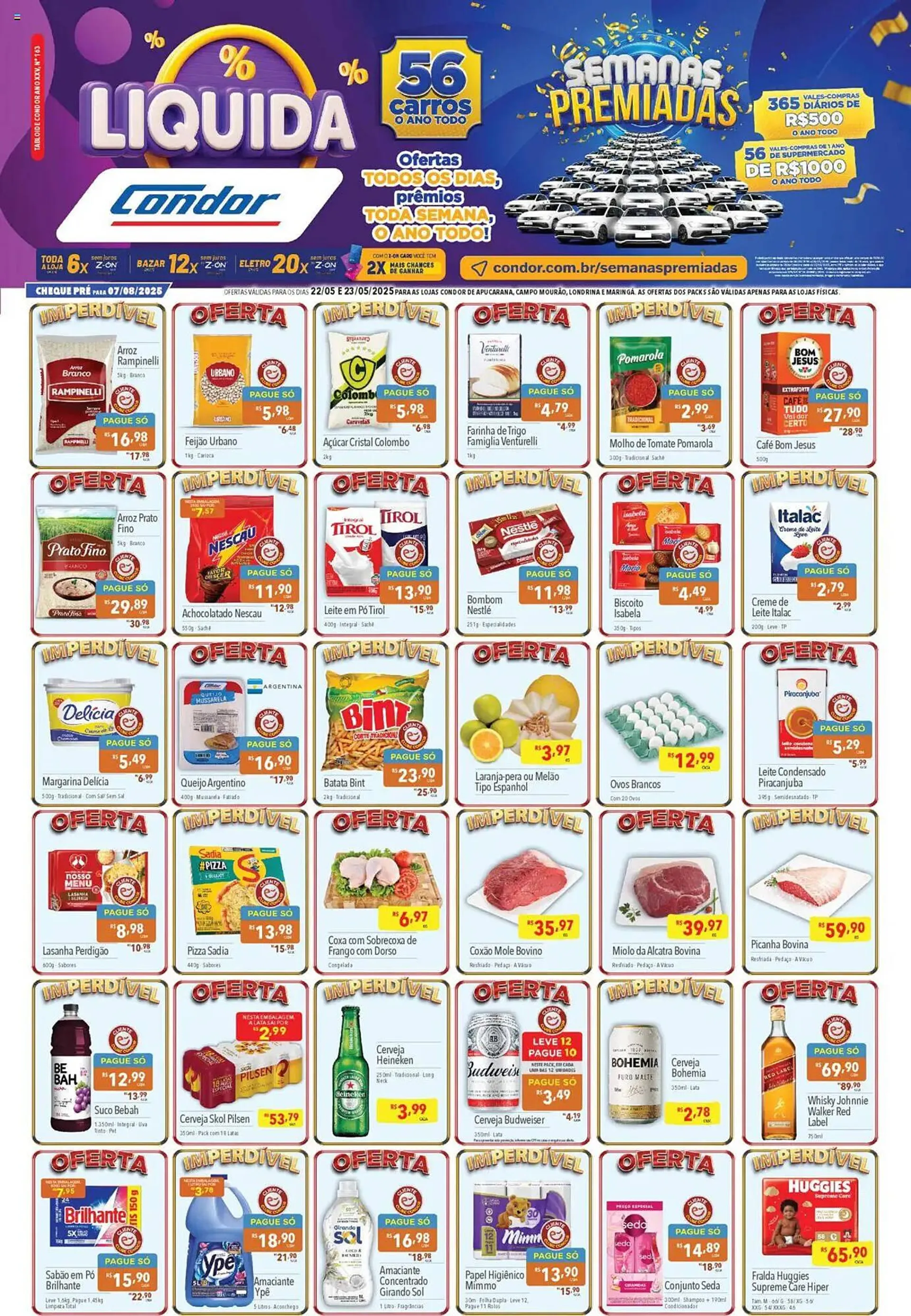 Encarte de Catálogo Supermercados Condor 22 de maio até 24 de maio 2025 - Pagina 1