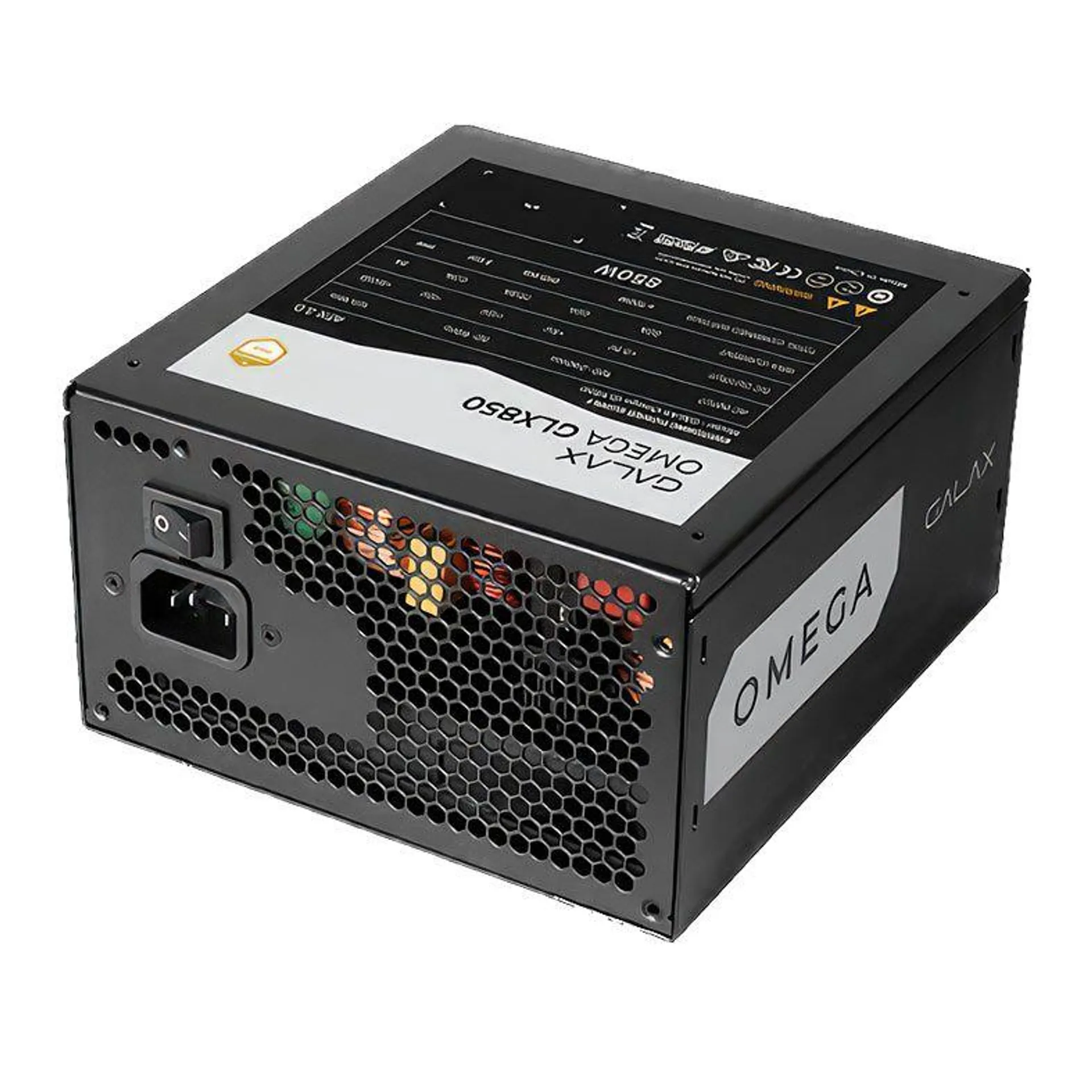 Fonte Galax Omega GLX850, 850W, ATX 3.0, PCIe 5.0, Full-Modular, 80 Plus Gold, PGO85GPTNAFB0