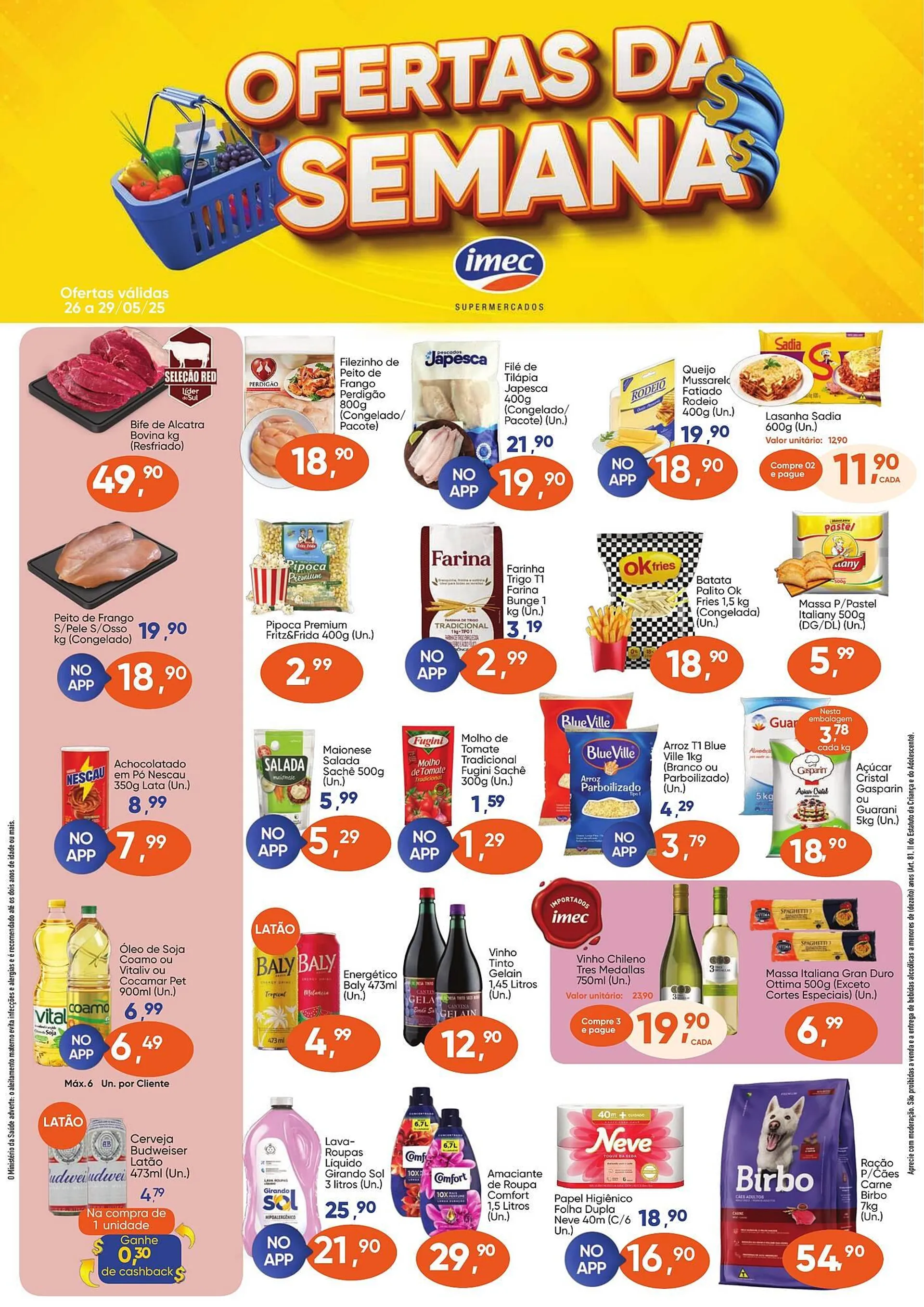 Encarte de Catálogo Imec Supermercados 26 de maio até 29 de maio 2025 - Pagina 1