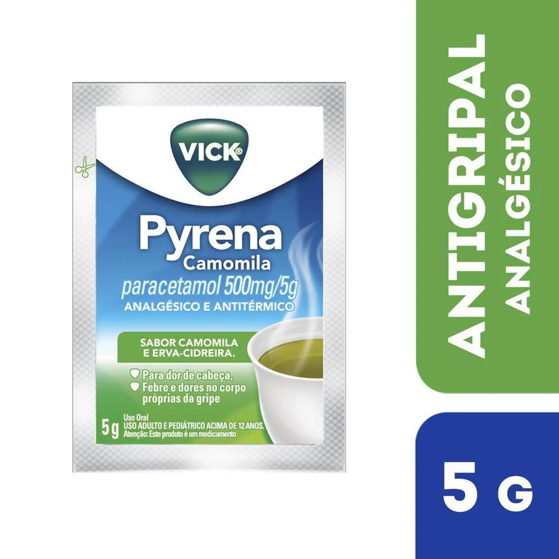 Chá Para Gripe Vick Pyrena Sabor Camomila 5g