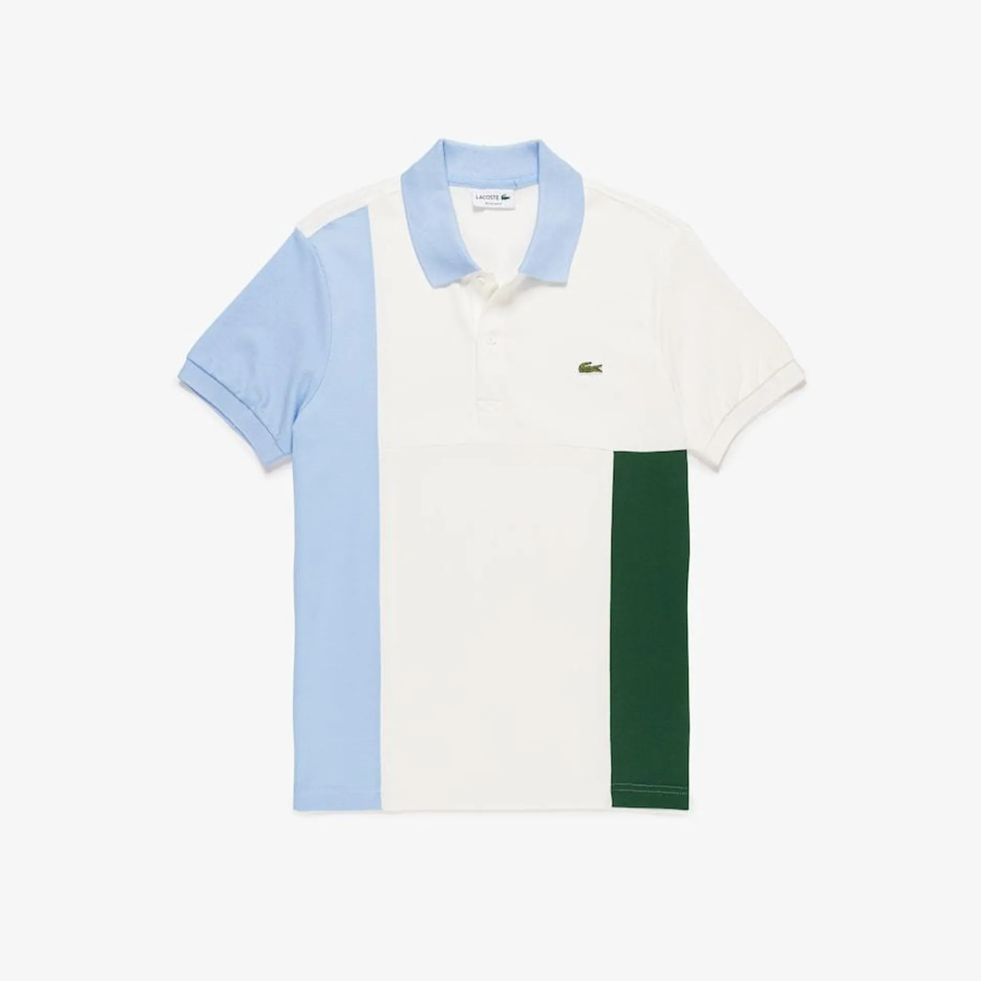 Polo Masculina Color Block em Algodão