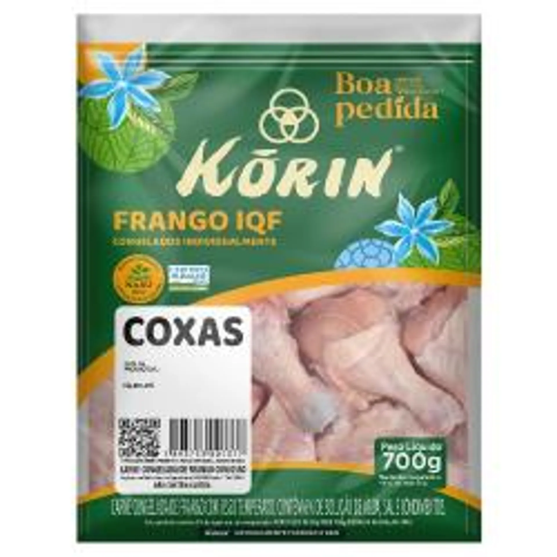 Carne Coxa De Frango Congelada Korin Boa Pedida 700g