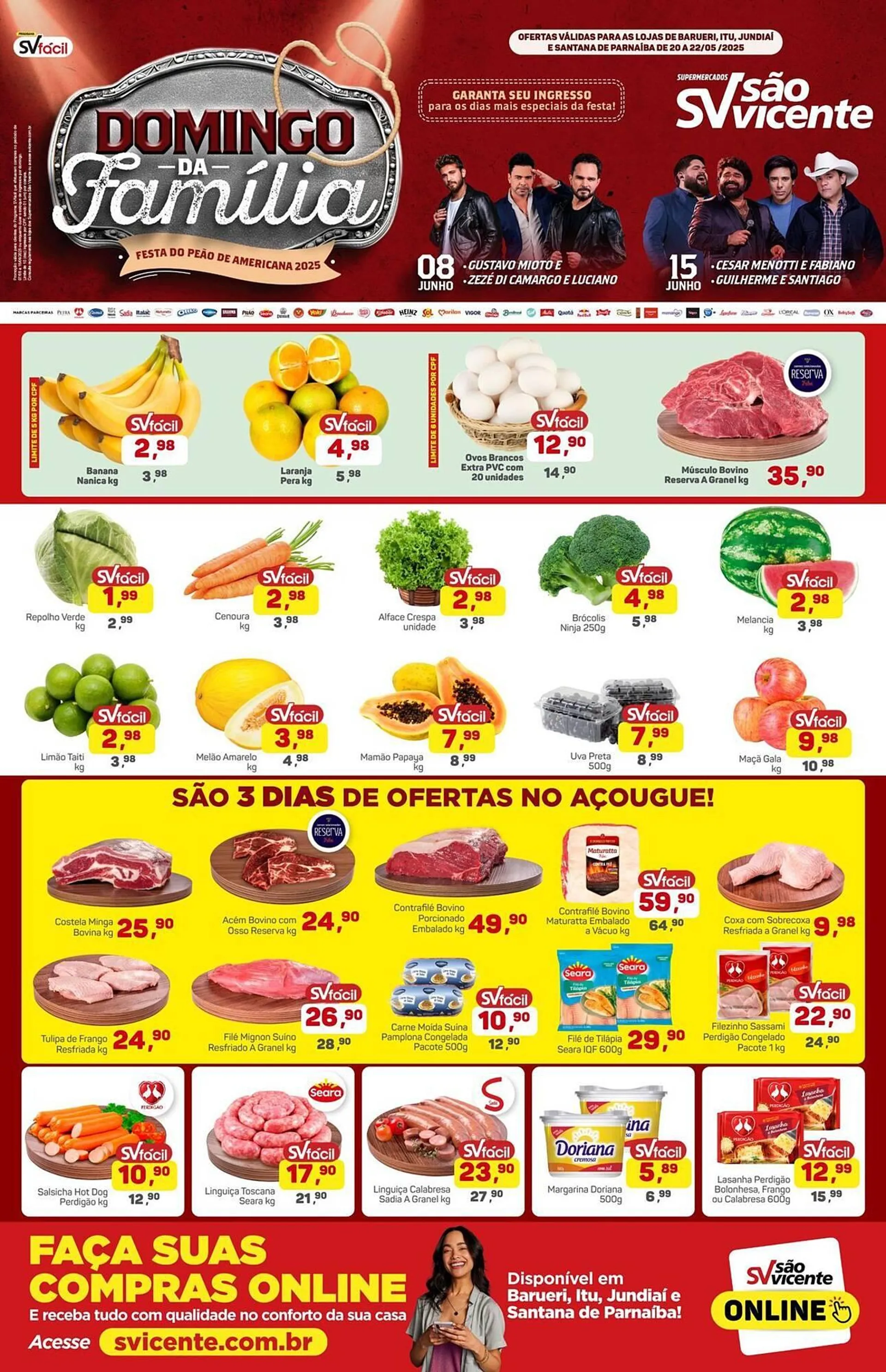 Encarte de Catálogo Supermercados São Vicente 20 de maio até 22 de maio 2025 - Pagina 1