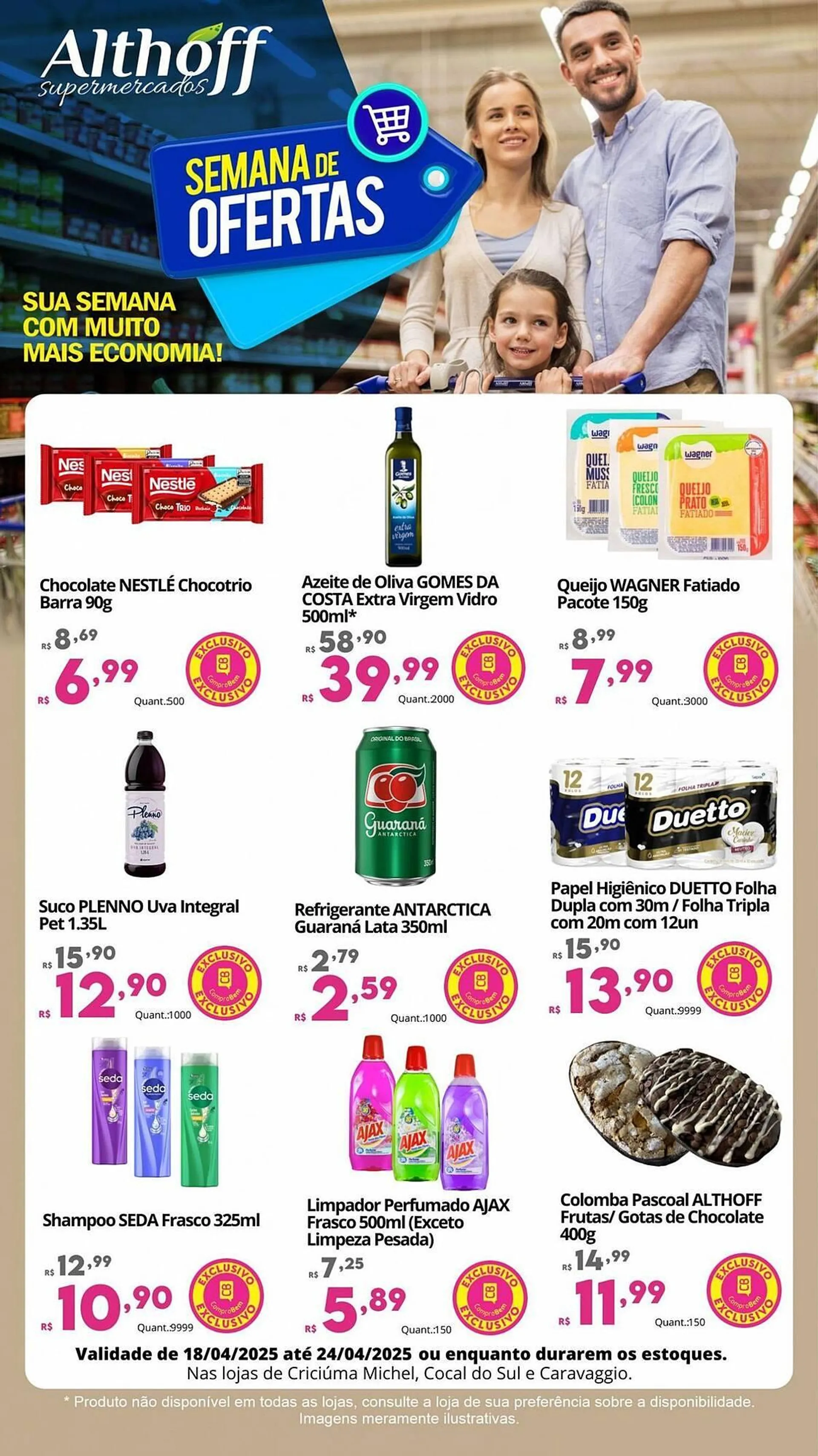 Encarte de Catálogo Althoff Supermercados 18 de abril até 24 de abril 2025 - Pagina 1