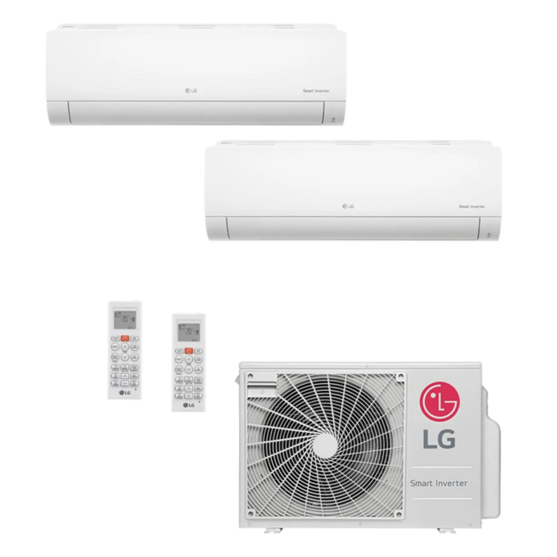 Ar Condicionado Multi Split Inverter LG Hi Wall 1x9000 + 1x12000 BTU/h Quente e Frio com WiFi Integrado A2UW18GFAC.AWGZBR1 – 220 Volts