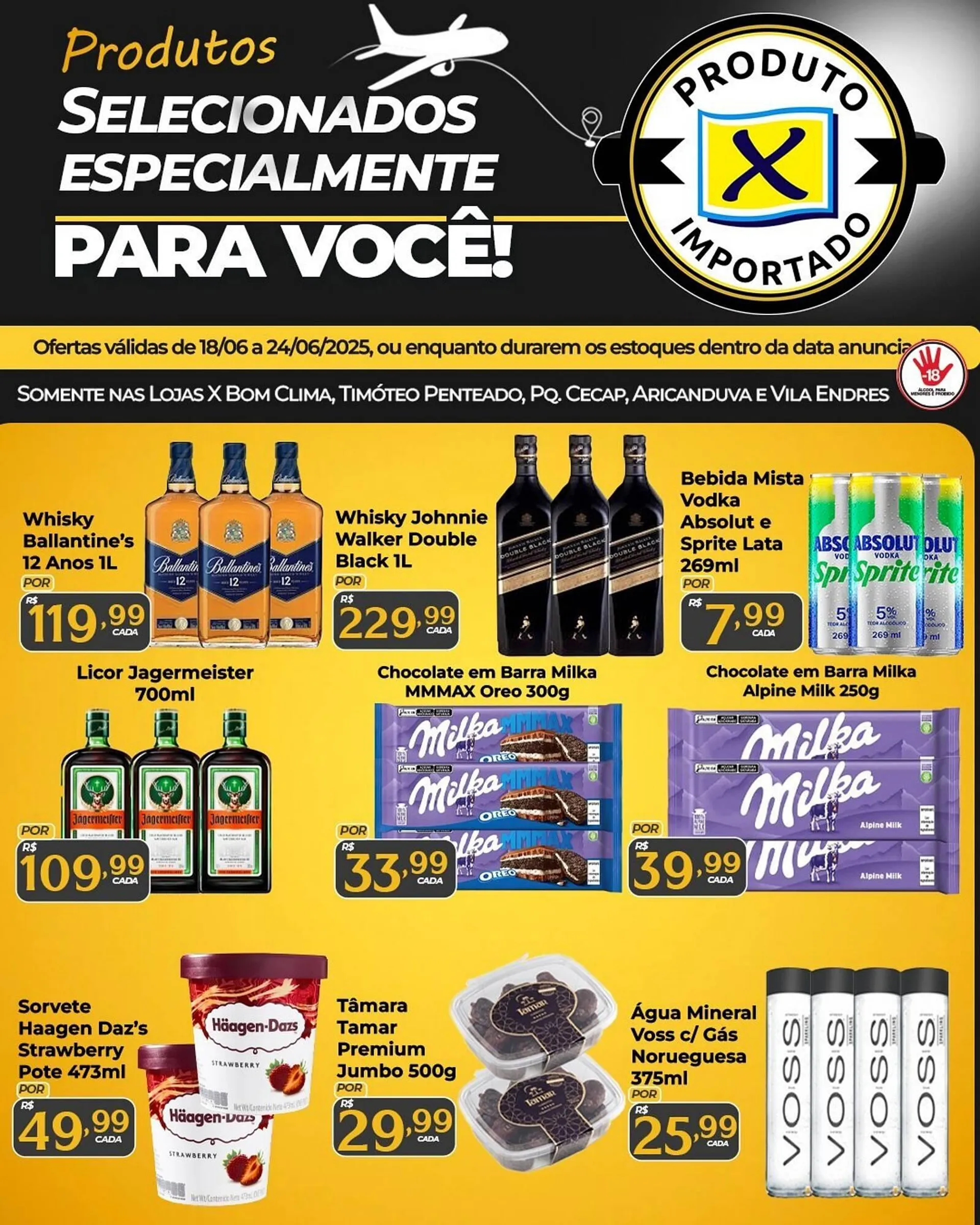 Encarte de Catálogo X Supermercados 18 de junho até 24 de junho 2025 - Pagina 1