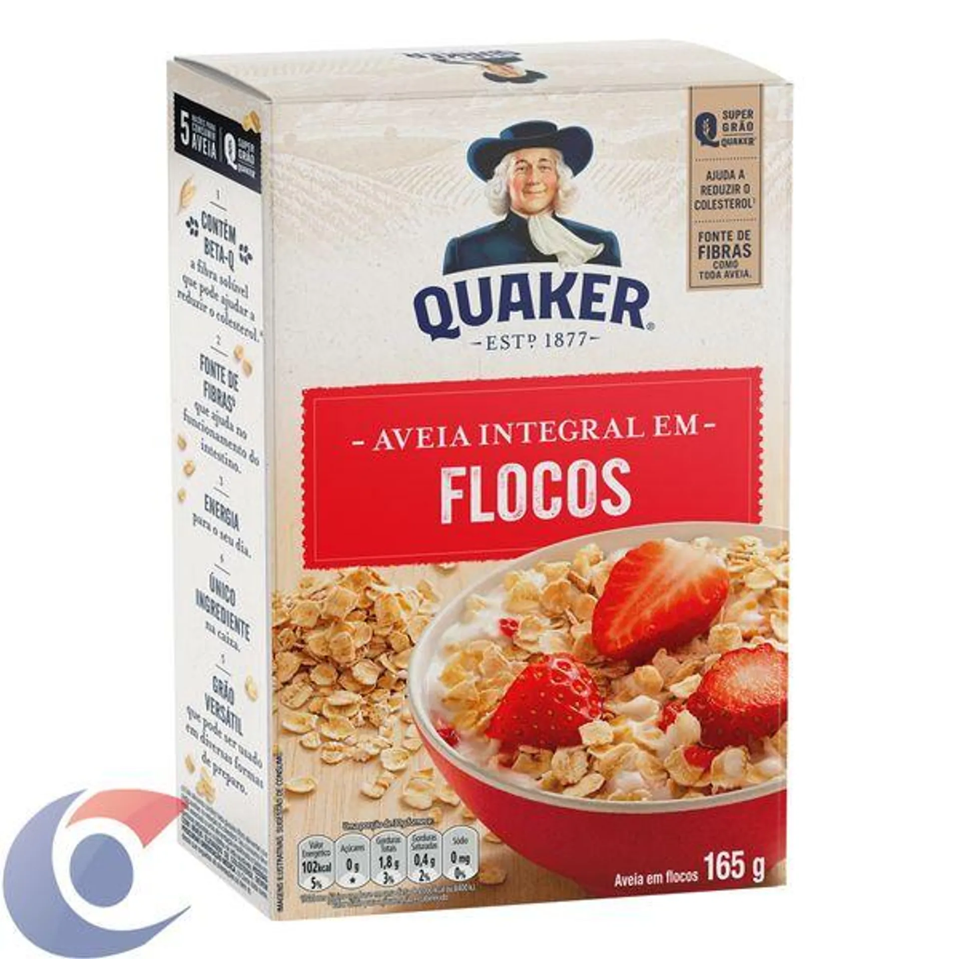 Aveia Em Flocos Regulares Quaker Caixa 165g