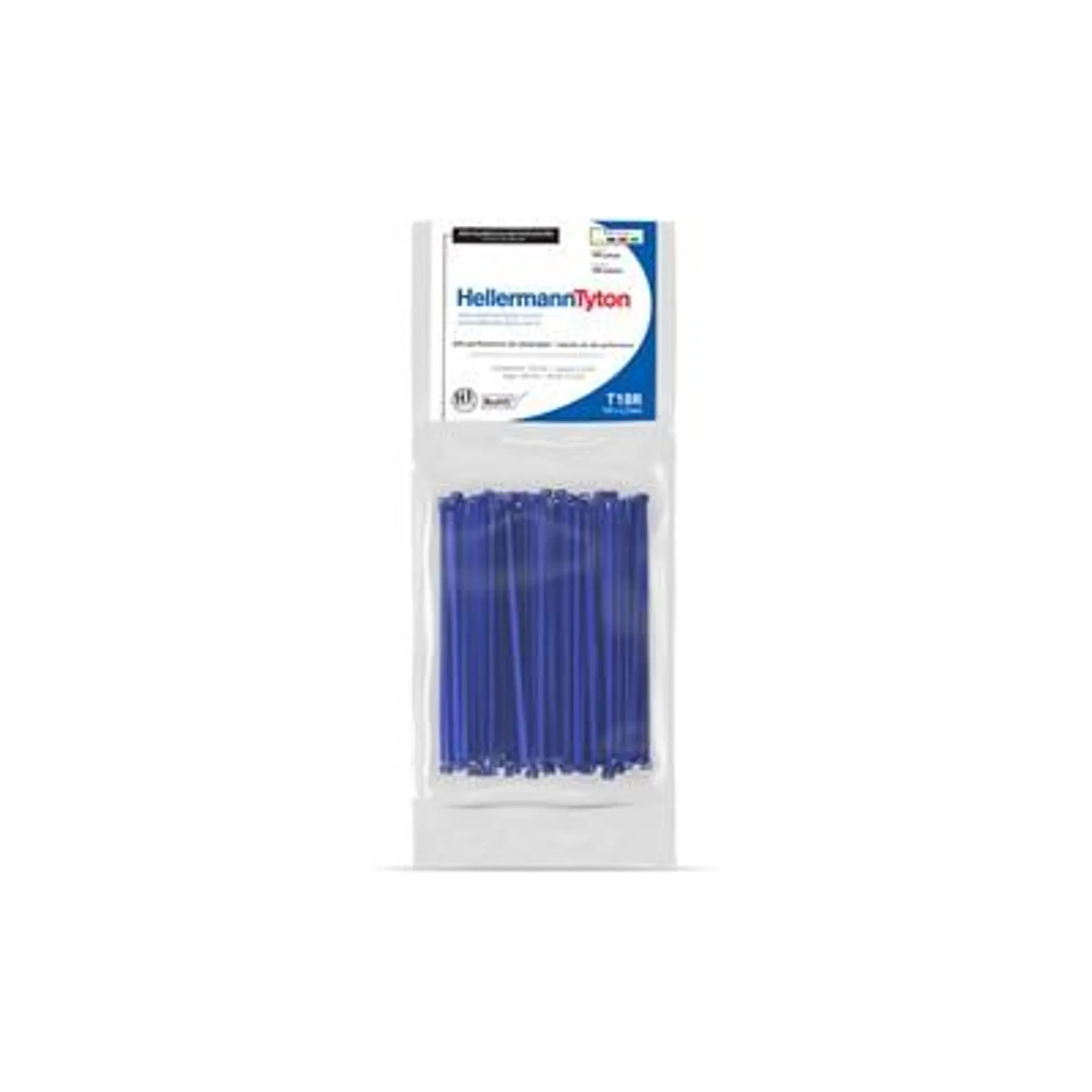 Abraçadeira Insulok T18r 100 X 2,5 Mm Azul Com 100 Peças - Hellermann - Referência: 10114636