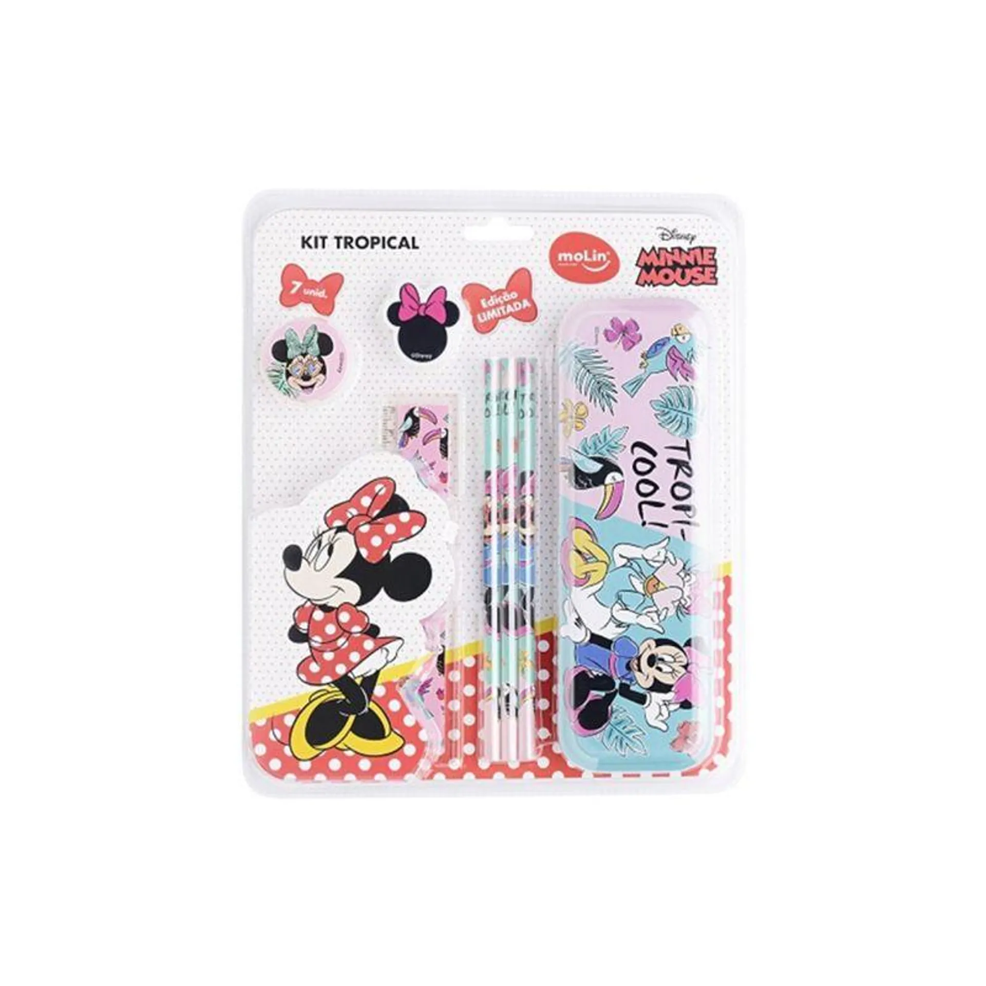 Kit Tropical Minnie Com 7 Peças - Molin