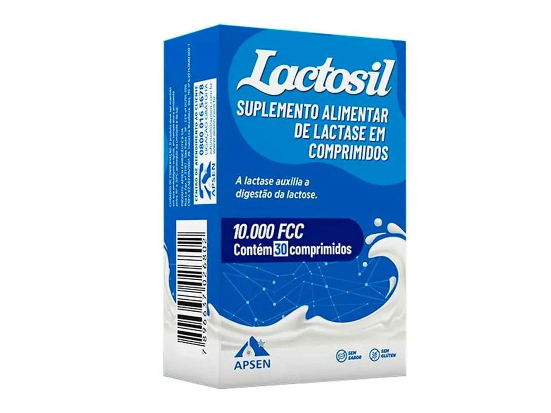 Suplemento Alimentar Lactosil 10.000 FCC 30 Comprimidos