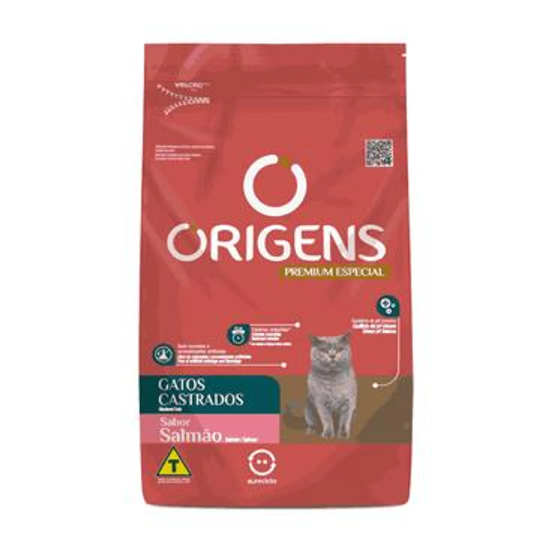 Ração Origens Gatos Castrados Salmão 1kg