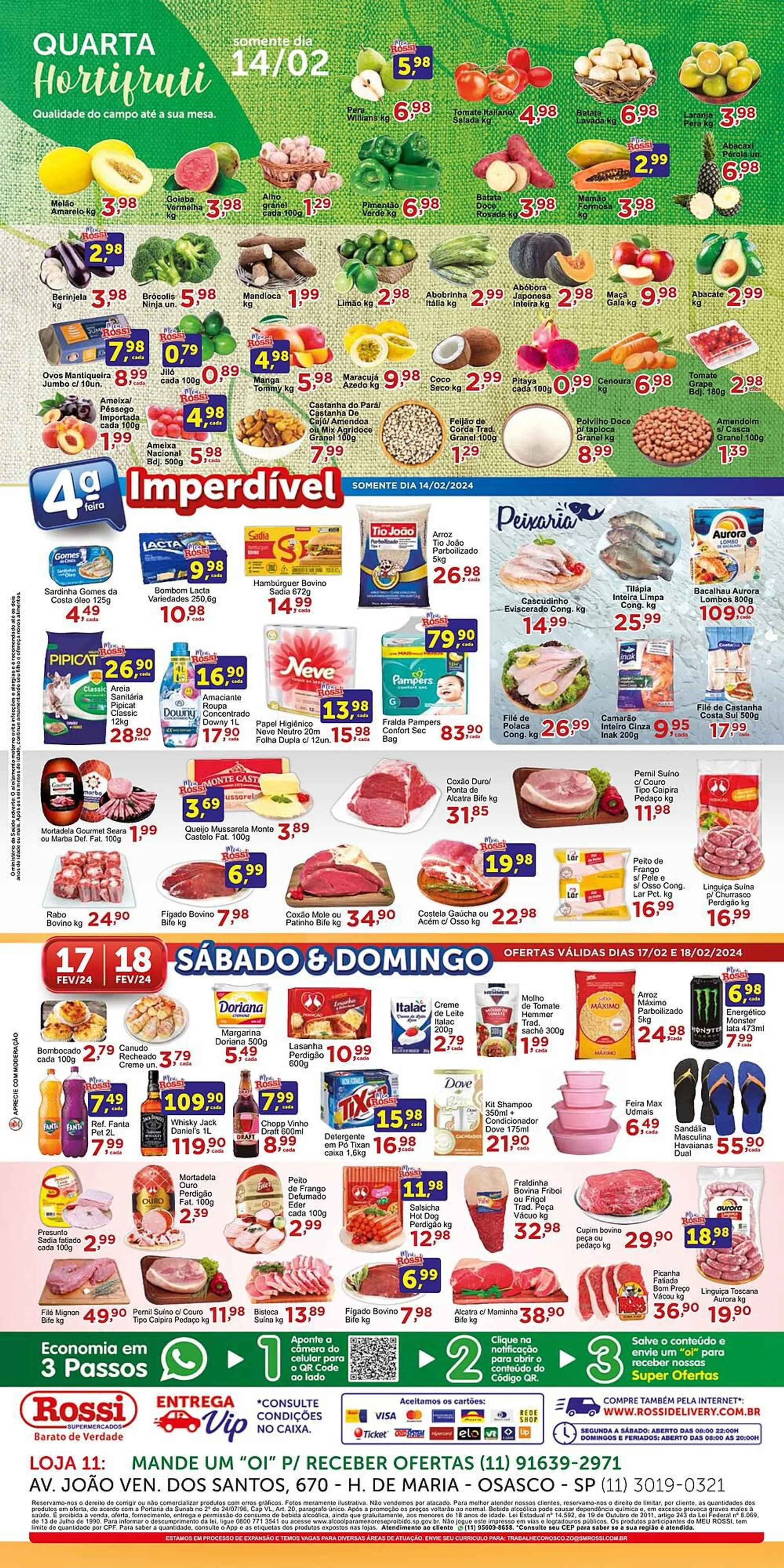 Encarte de Catálogo Rossi Supermercado 14 de fevereiro até 20 de fevereiro 2024 - Pagina 4