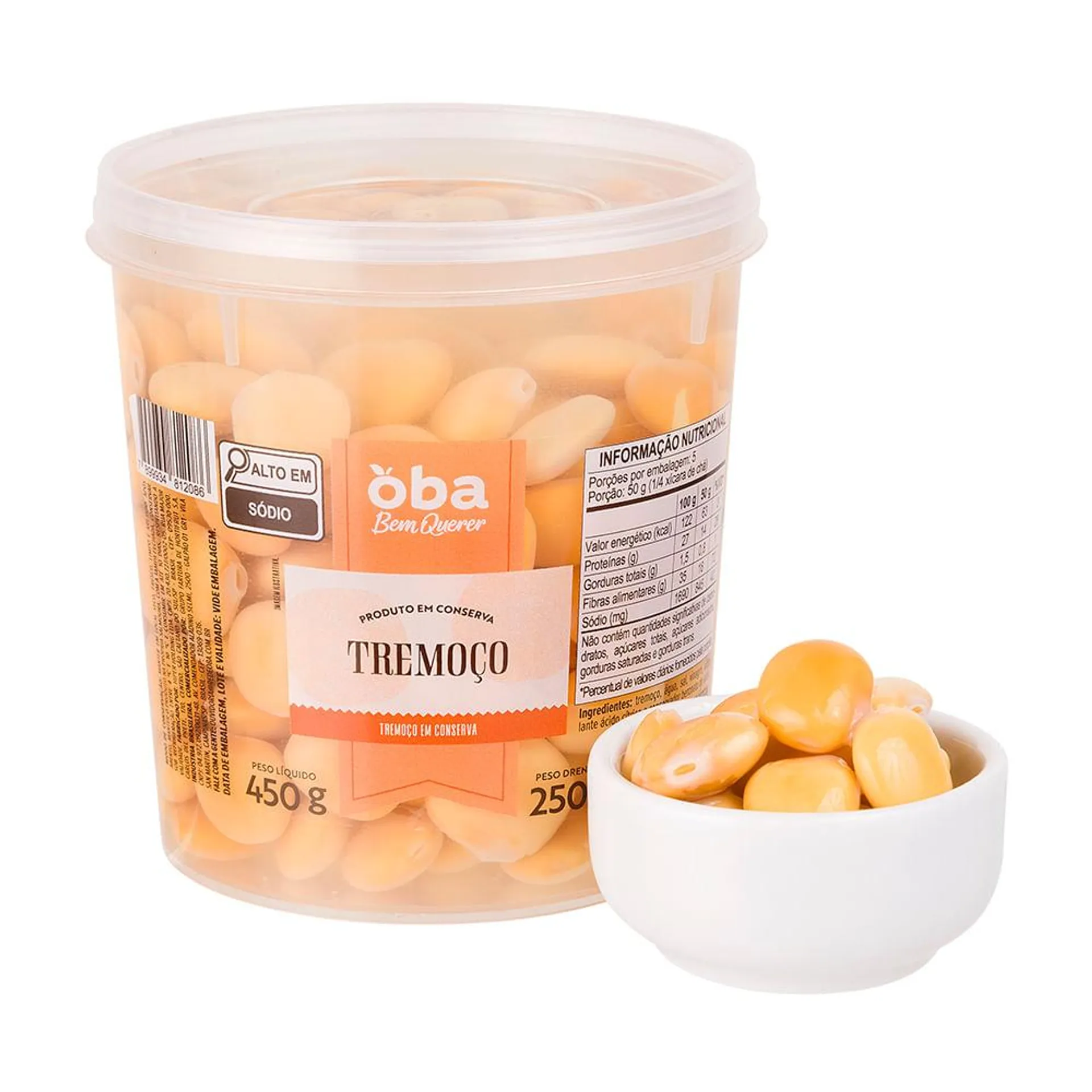 Tremoço Em Conserva Oba Bem Querer 250g