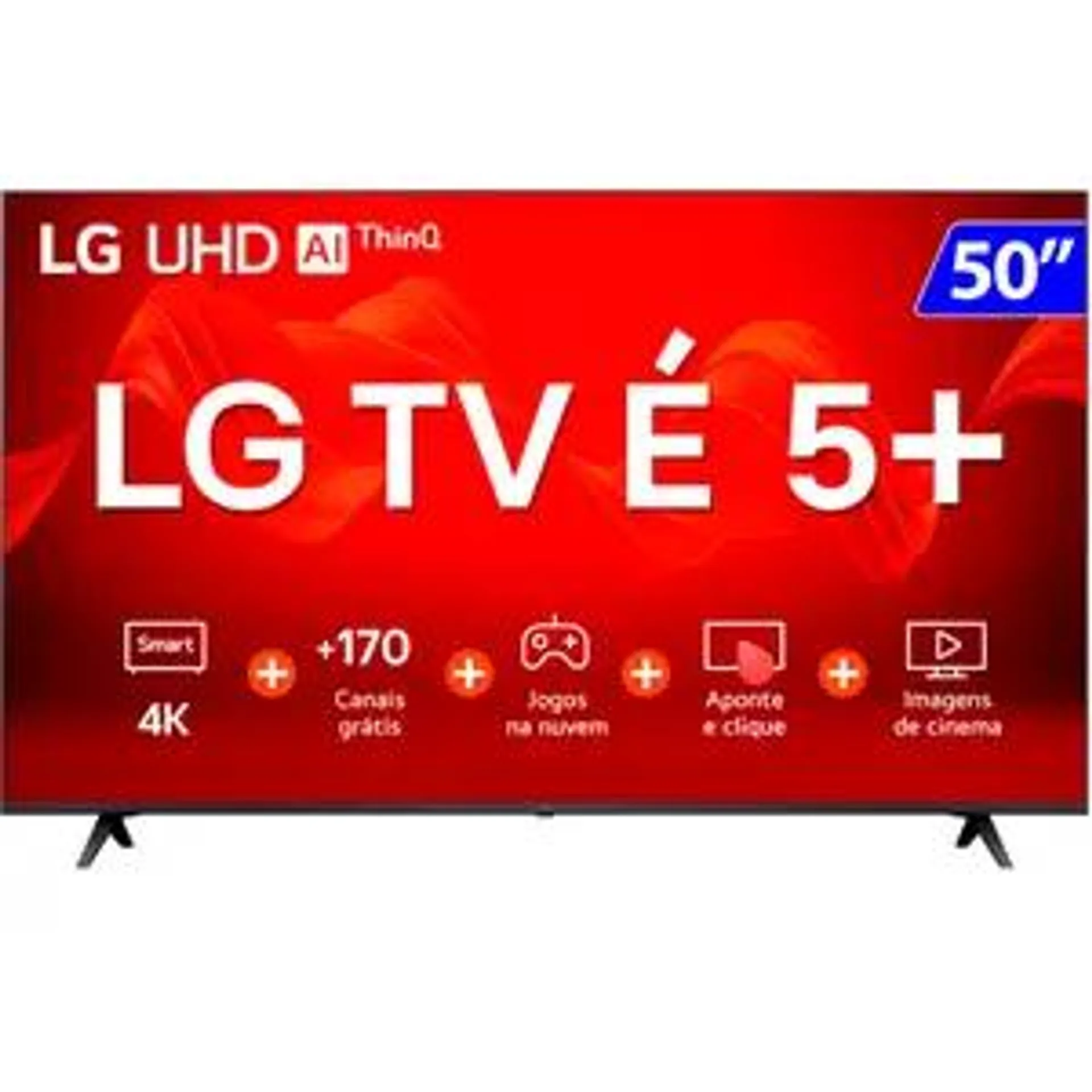 Smart TV LG UHD 4K 50" Wi-Fi webOS 23 ThinQ AI Comando Voz 50UR8750PSA.AWZ