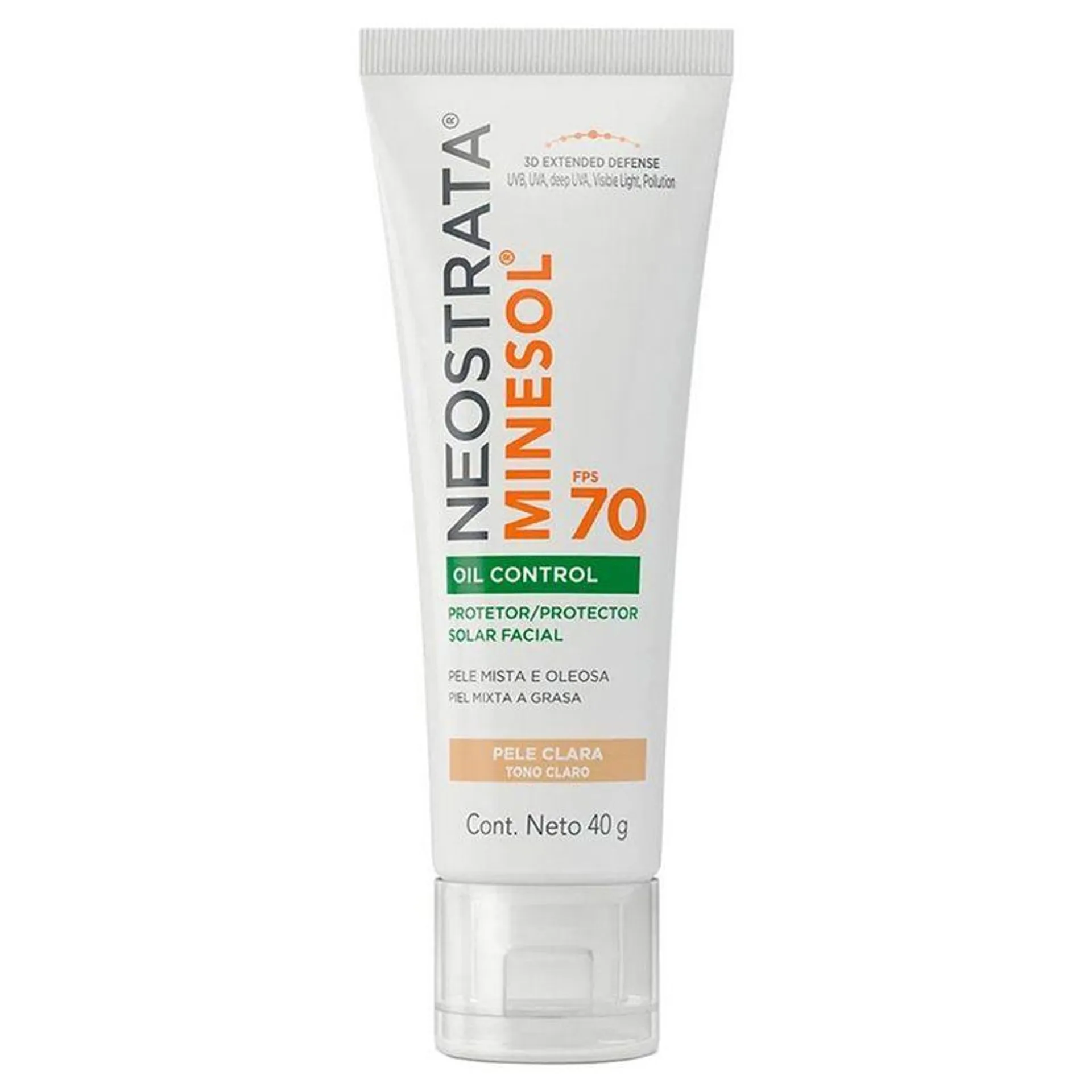 Protetor Solar Facial Neostrata Minesol Oil Control Pele Clara FPS70 40g