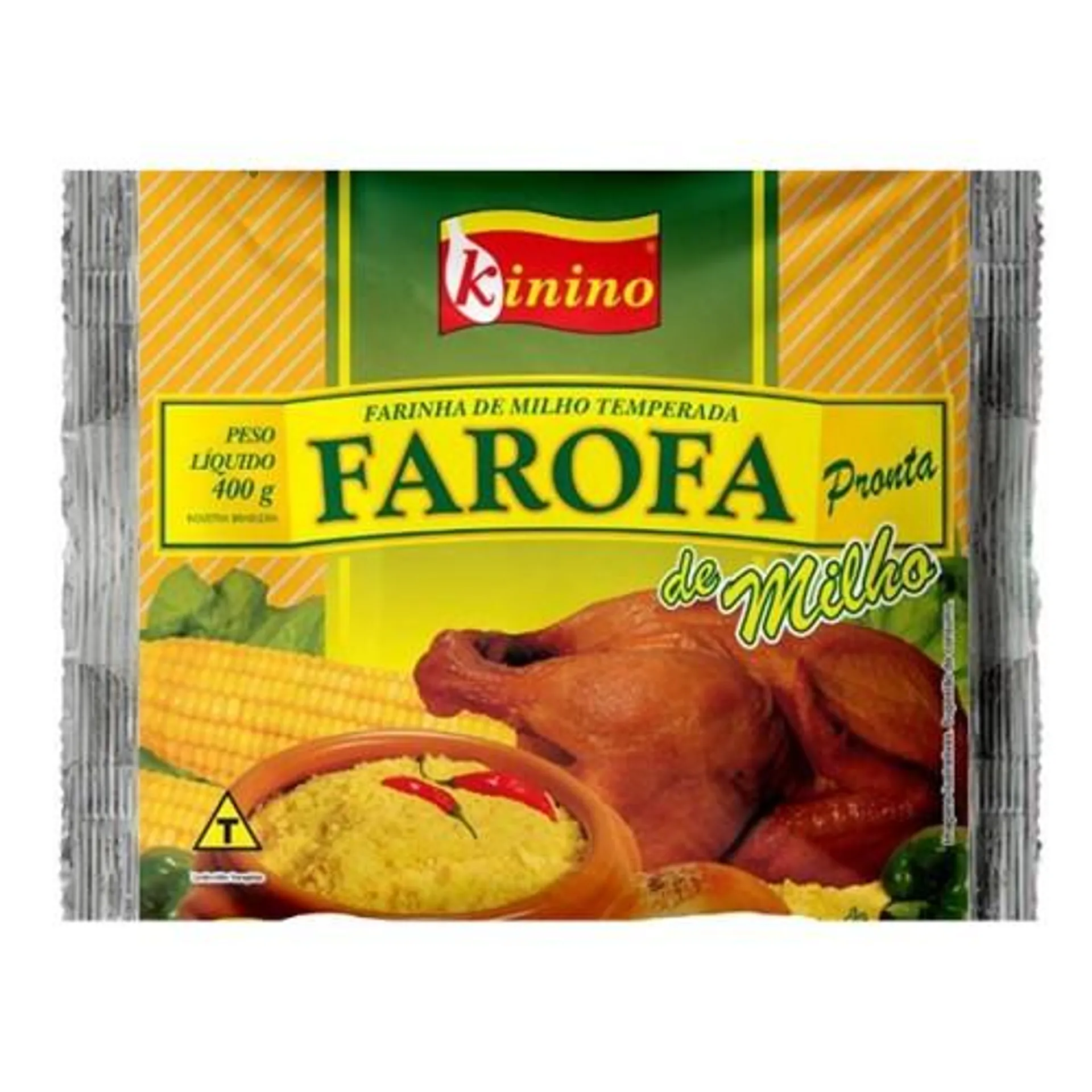 Farofa de Milho Kinino Temperada Pacote 400g