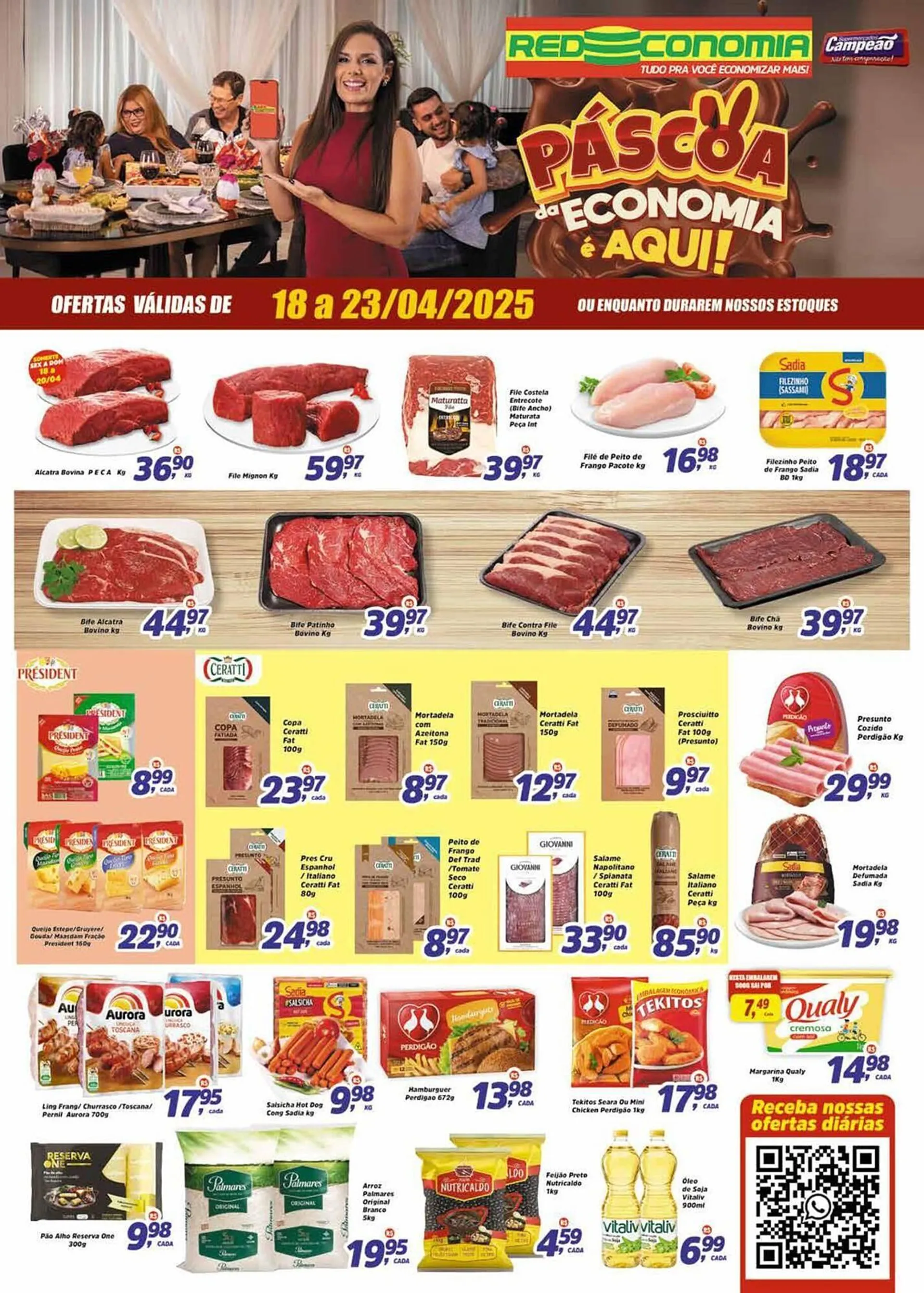 Encarte de Catálogo Supermercados Campeão 18 de abril até 23 de abril 2025 - Pagina 1