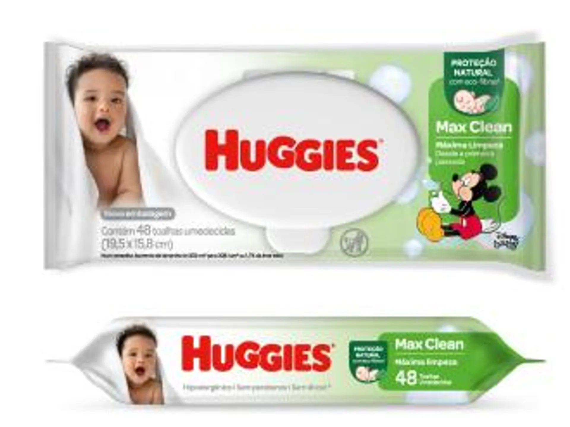 LENÇO UMEDECIDO HUGGIES MAX CLEAN 48 UNIDADES