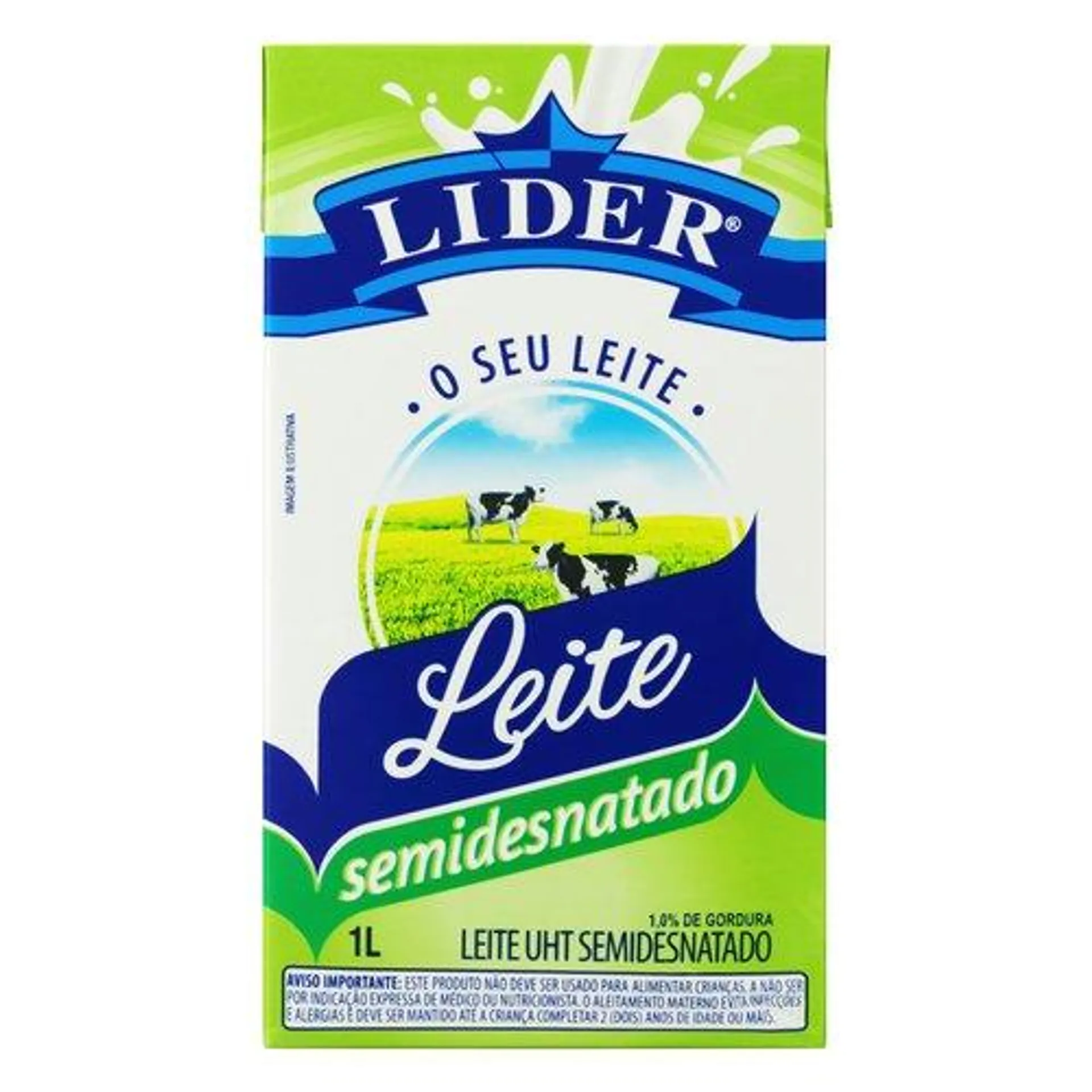 Leite UHT Lider 1L Semi Desnatado