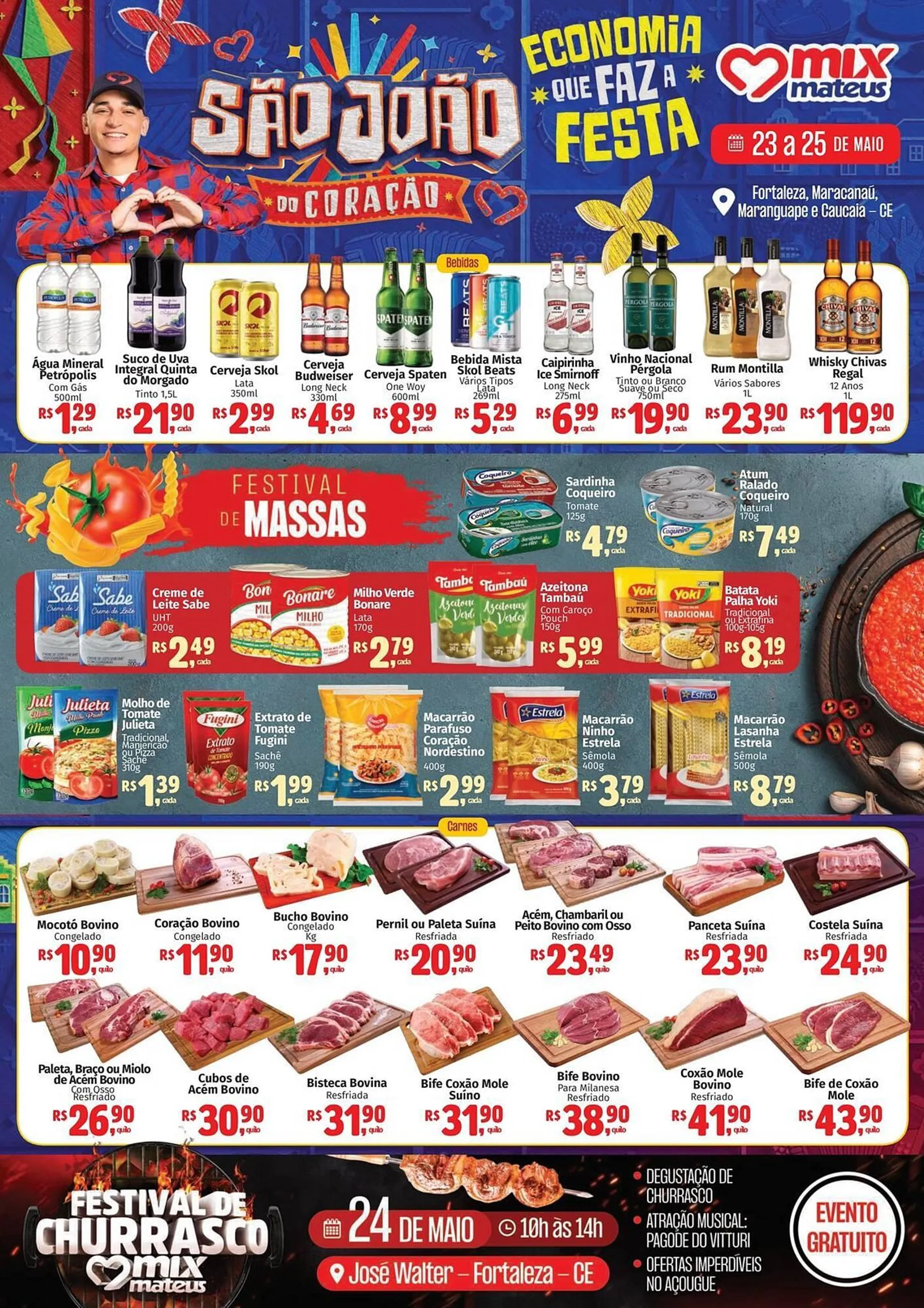 Encarte de Catálogo Supermercados Mateus 23 de maio até 25 de maio 2025 - Pagina 1