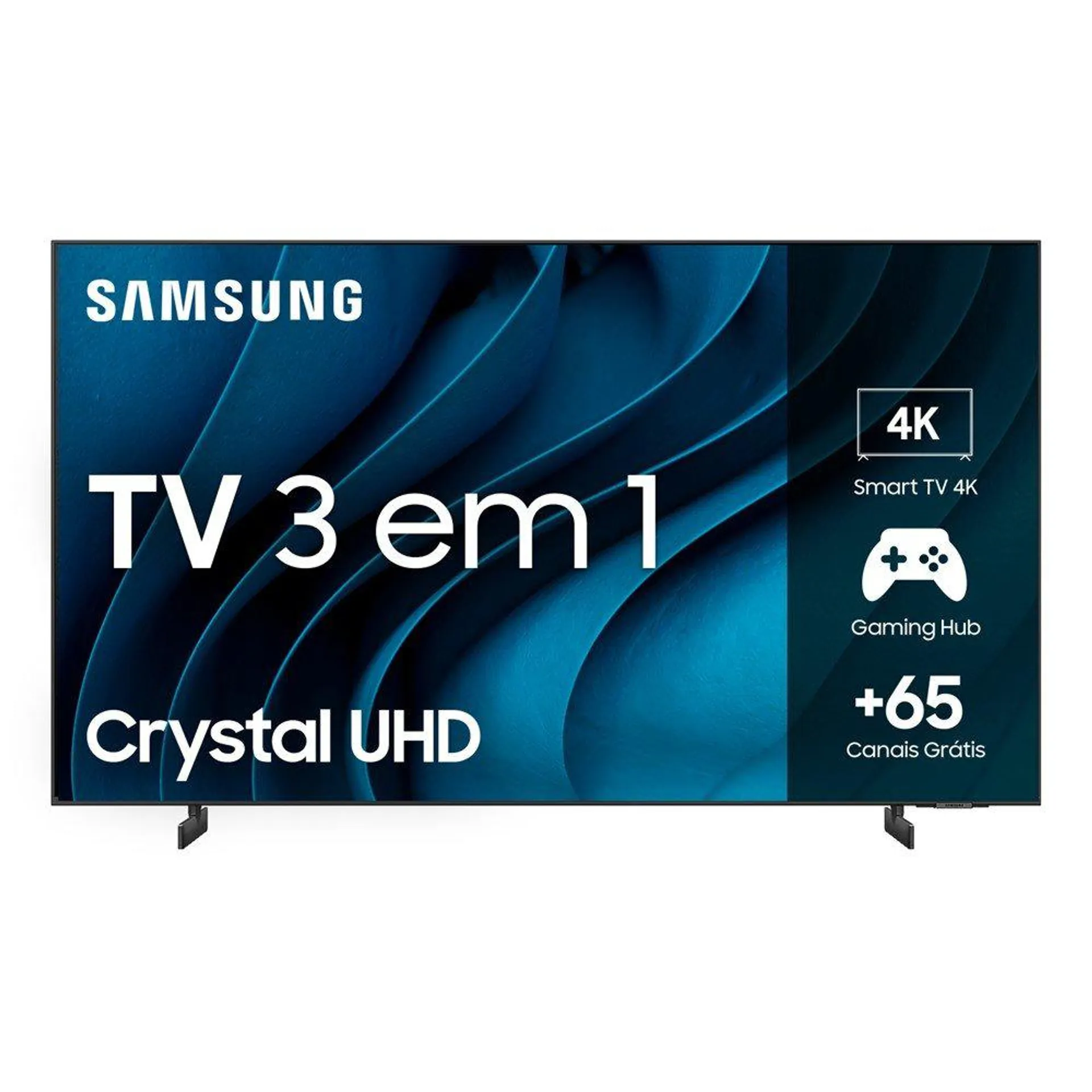 Smart TV Samsung 43" Crystal UHD 4K 43CU8000 2023 Painel Dynamic Crystal Color Samsung Gaming Hub Design AirSlim (Código 586463)