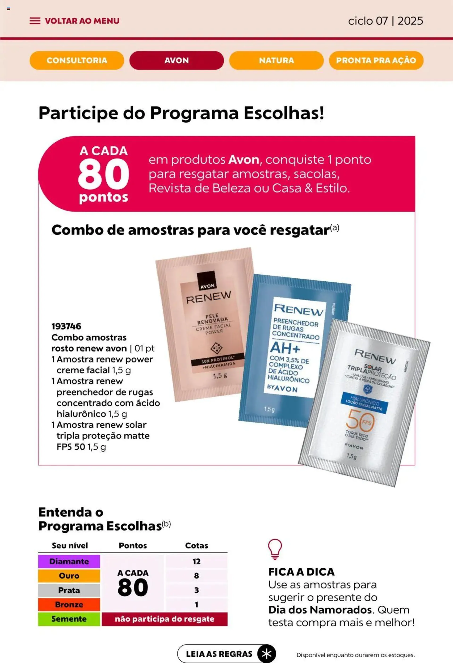 Encarte de Avon - Campanha 07: Minha Consultoria 3 de abril até 1 de maio 2025 - Pagina 42