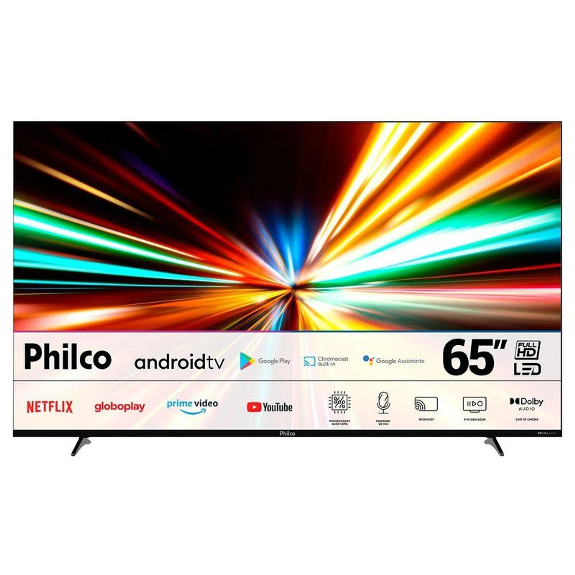 Smart Tv Philco 65” 4K Com Google Assistent HDR - Bivolt